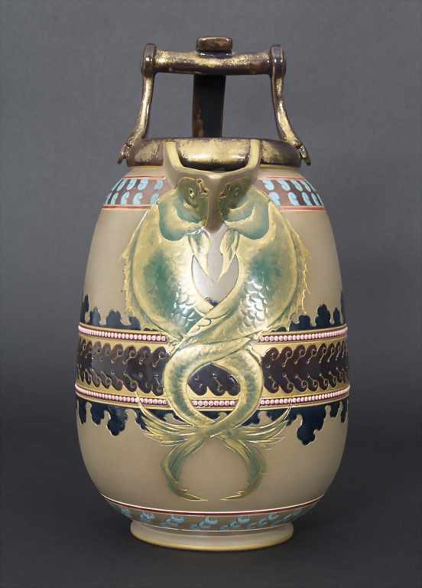 Großer Jugendstil Schenkkrug / A large Art Nouveau jug, Utzschneider & Cie., Sarreguemines, um - Image 2 of 8