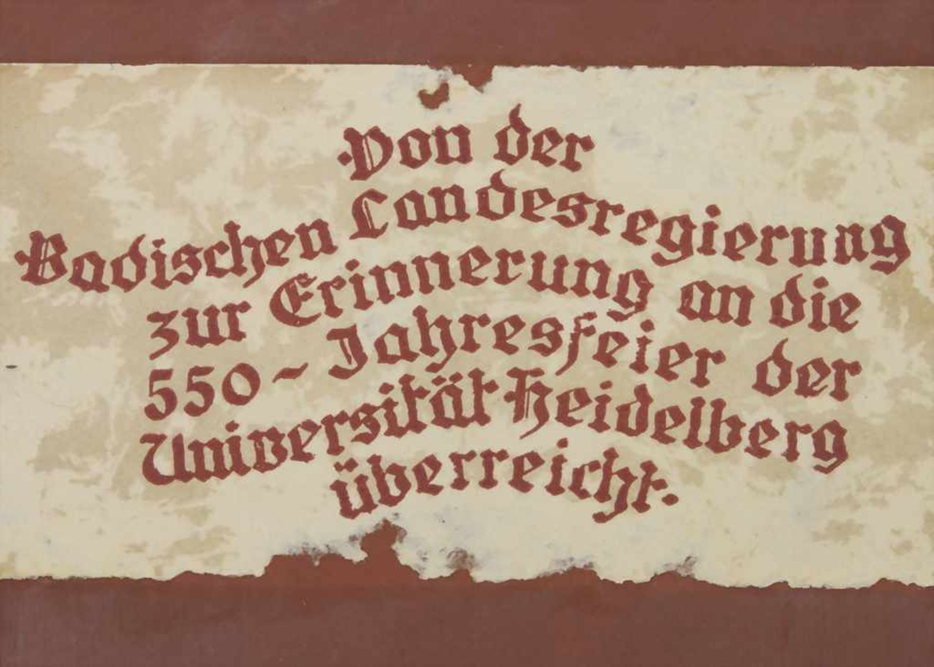 Jubiläumsfliese '550 Jahre Universität Heidelberg' / An anniversary tile '550 years of Heidelberg - Image 3 of 3