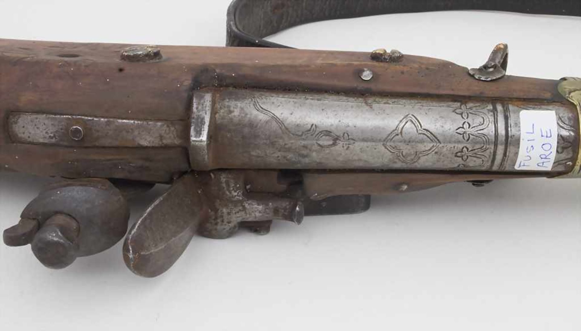 Steinschlossgewehr Vorderlader / A flintlock rifle, deutsch, 18. Jh. - Image 7 of 8