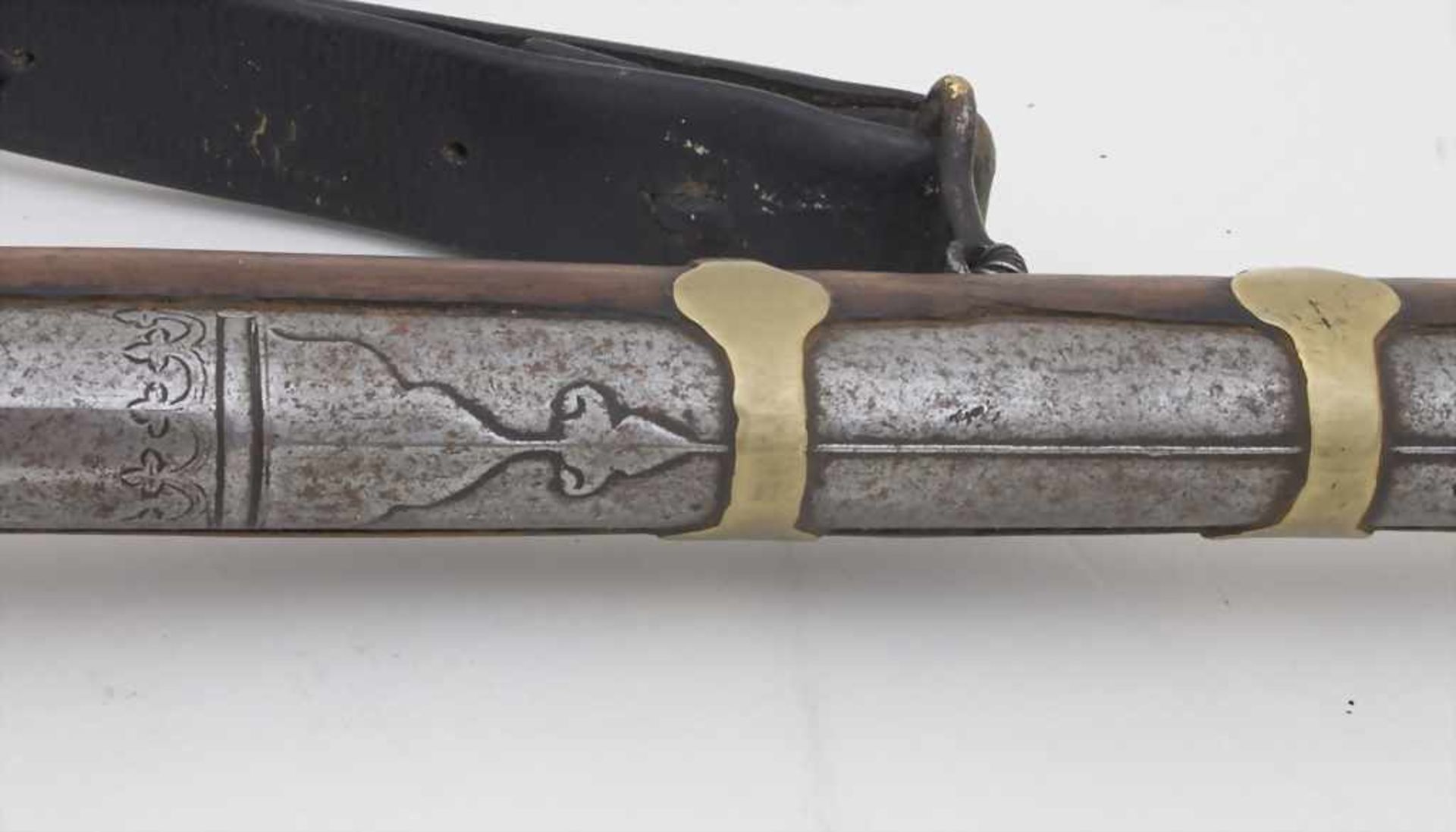 Steinschlossgewehr Vorderlader / A flintlock rifle, deutsch, 18. Jh. - Image 6 of 8