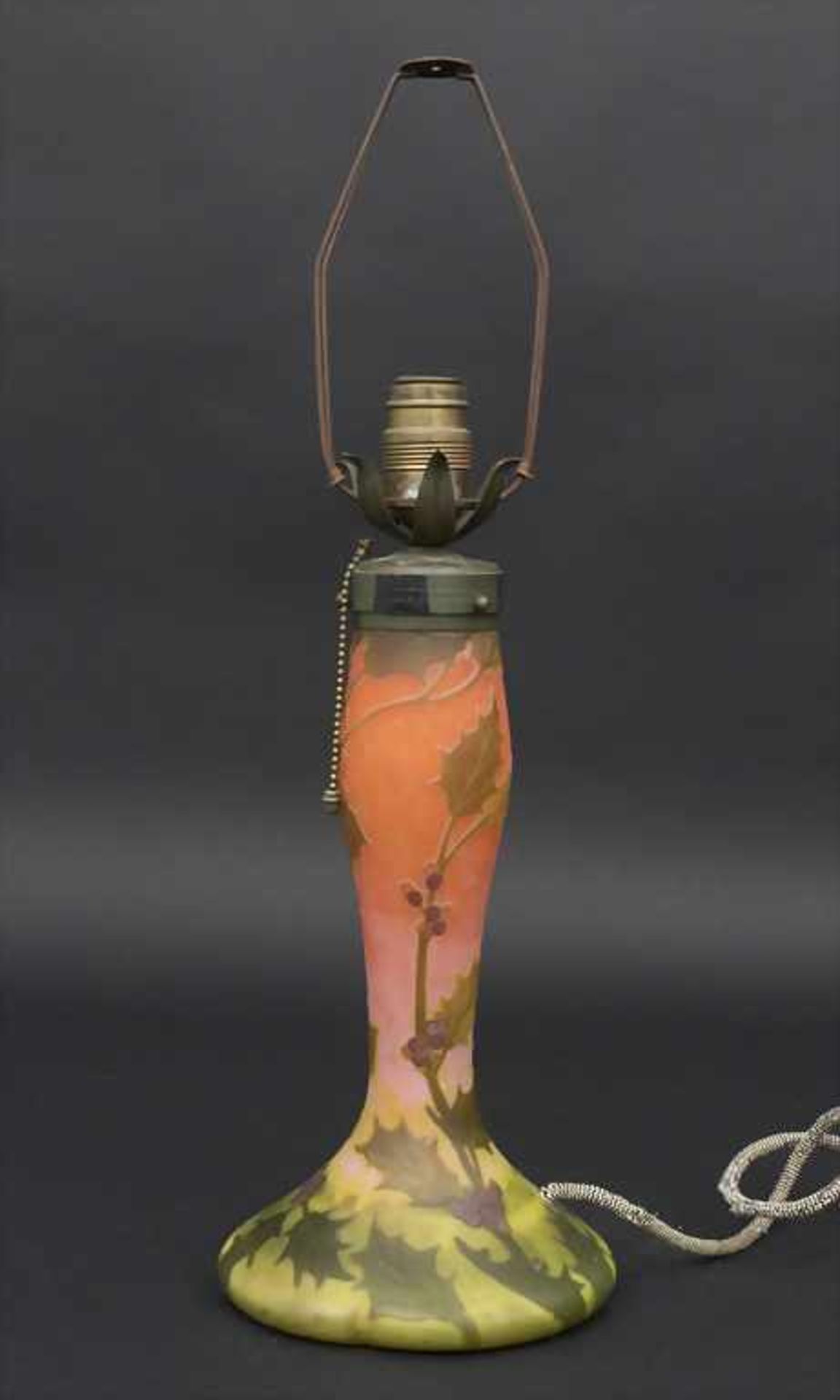 Jugendstil-Lampenfuß 'Stechpalme' / An Art Nouveau lampstand 'holly', Legras & Cie, Frankreich, um