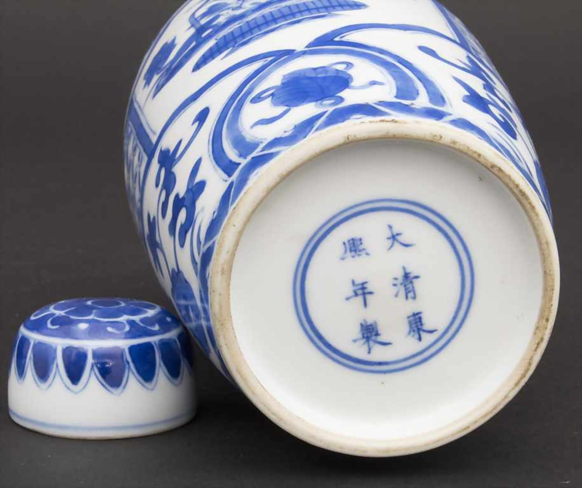 Deckelvase, China, gemarkt Kangxi - Image 6 of 9