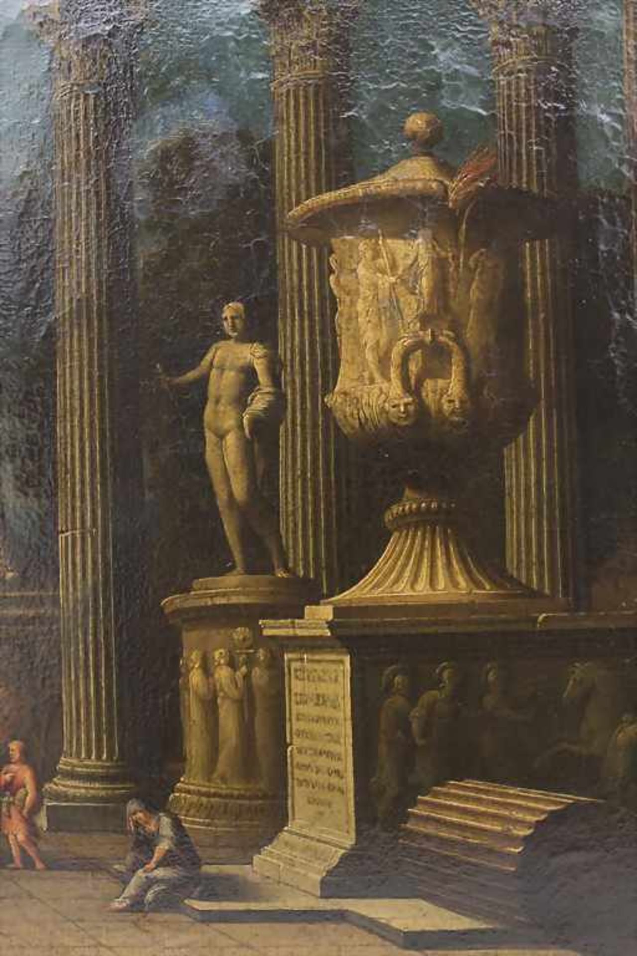 Francesco Pannini (1745-1812) (Zuschreibung / Attributed), 'Tempelruine Vesta mit Figurenstaffage' / - Image 4 of 8