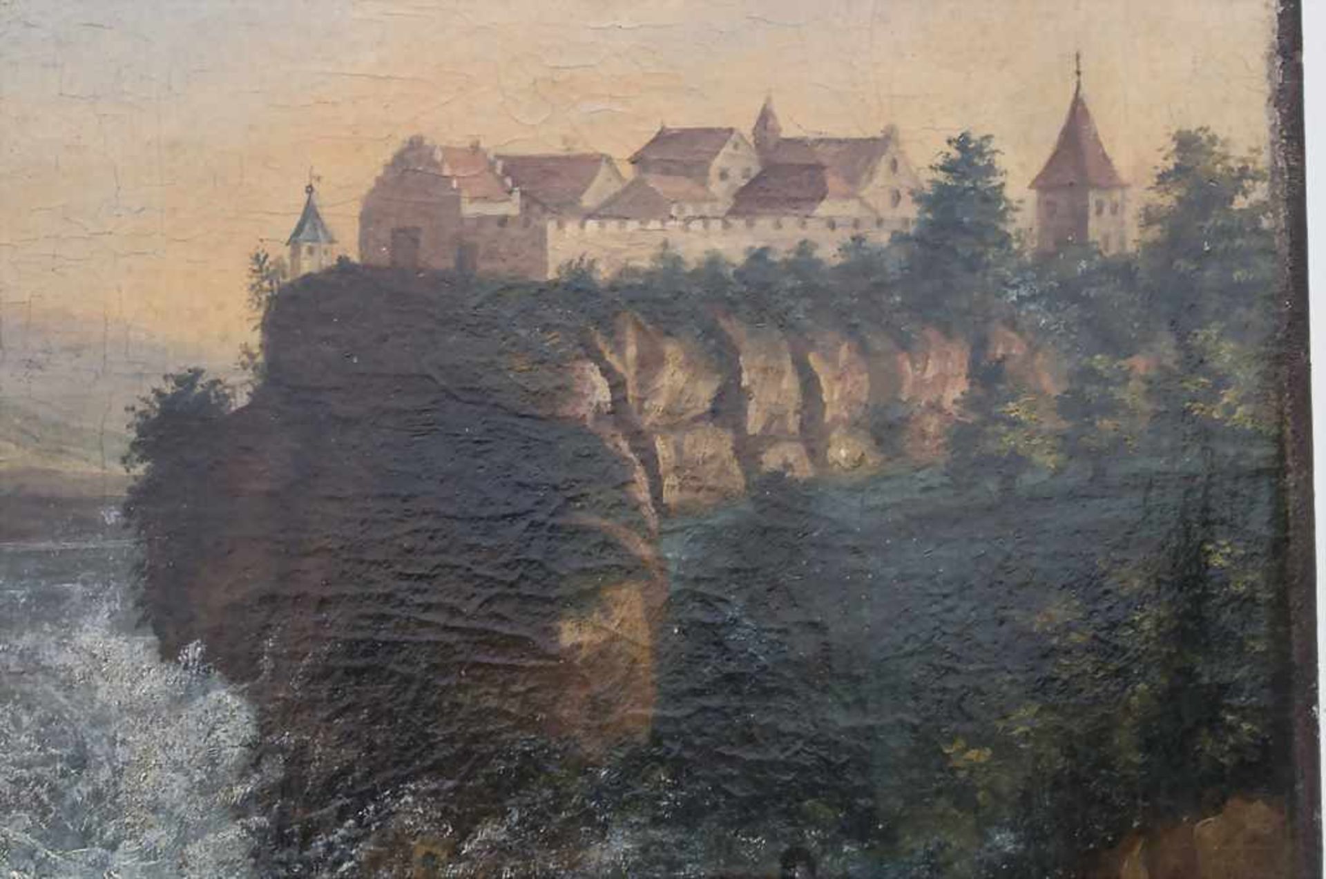 Künstler des 18./19. Jh., 'Der Rheinfall bei Schaffhausen mit Figurenstaffage' / 'The Schaffhausen - Image 5 of 8