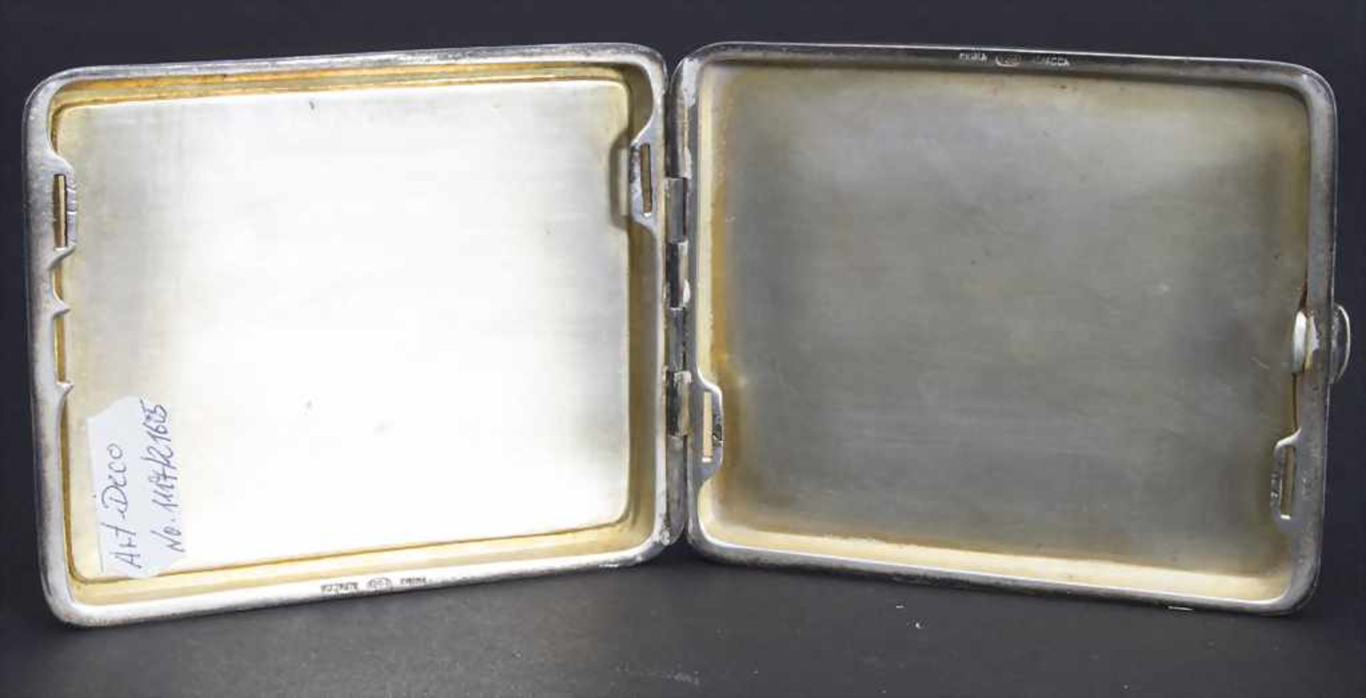 Art Déco Zigarettenetui / A plated Art Deco cigarette case, Berndorfer Metallwarenfabrik, um - Bild 3 aus 4