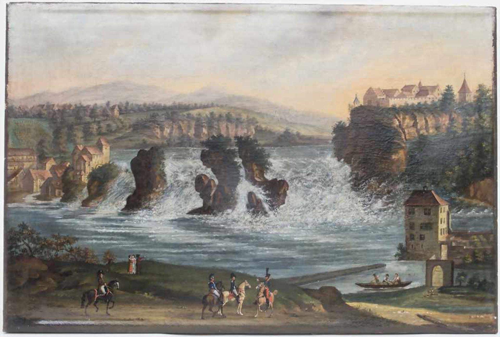 Künstler des 18./19. Jh., 'Der Rheinfall bei Schaffhausen mit Figurenstaffage' / 'The Schaffhausen