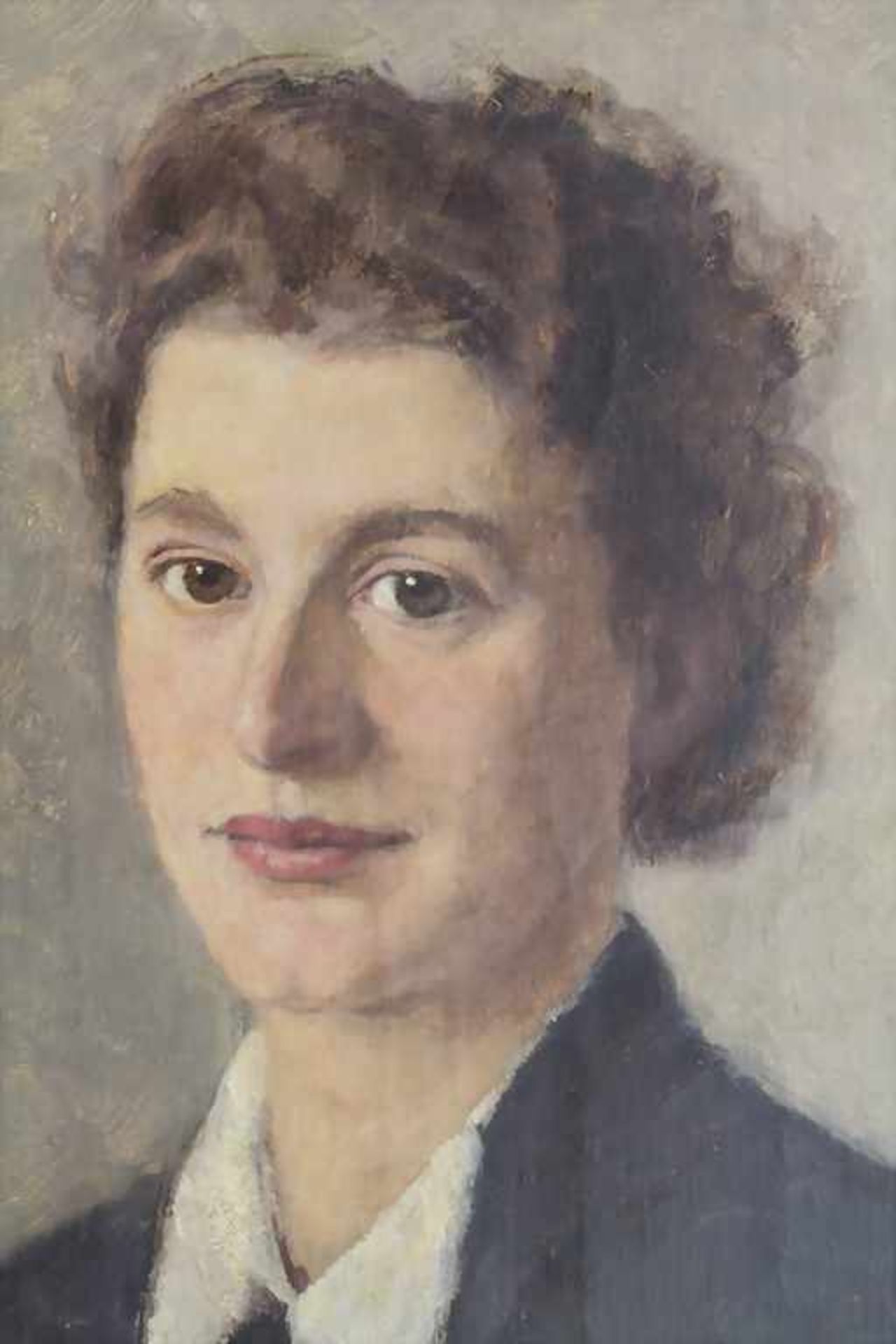 Oskar H. Hagemann (1888-1985), 'Porträt einer Frau mit Perlenkette' / 'A portrait of a woman with - Image 3 of 7