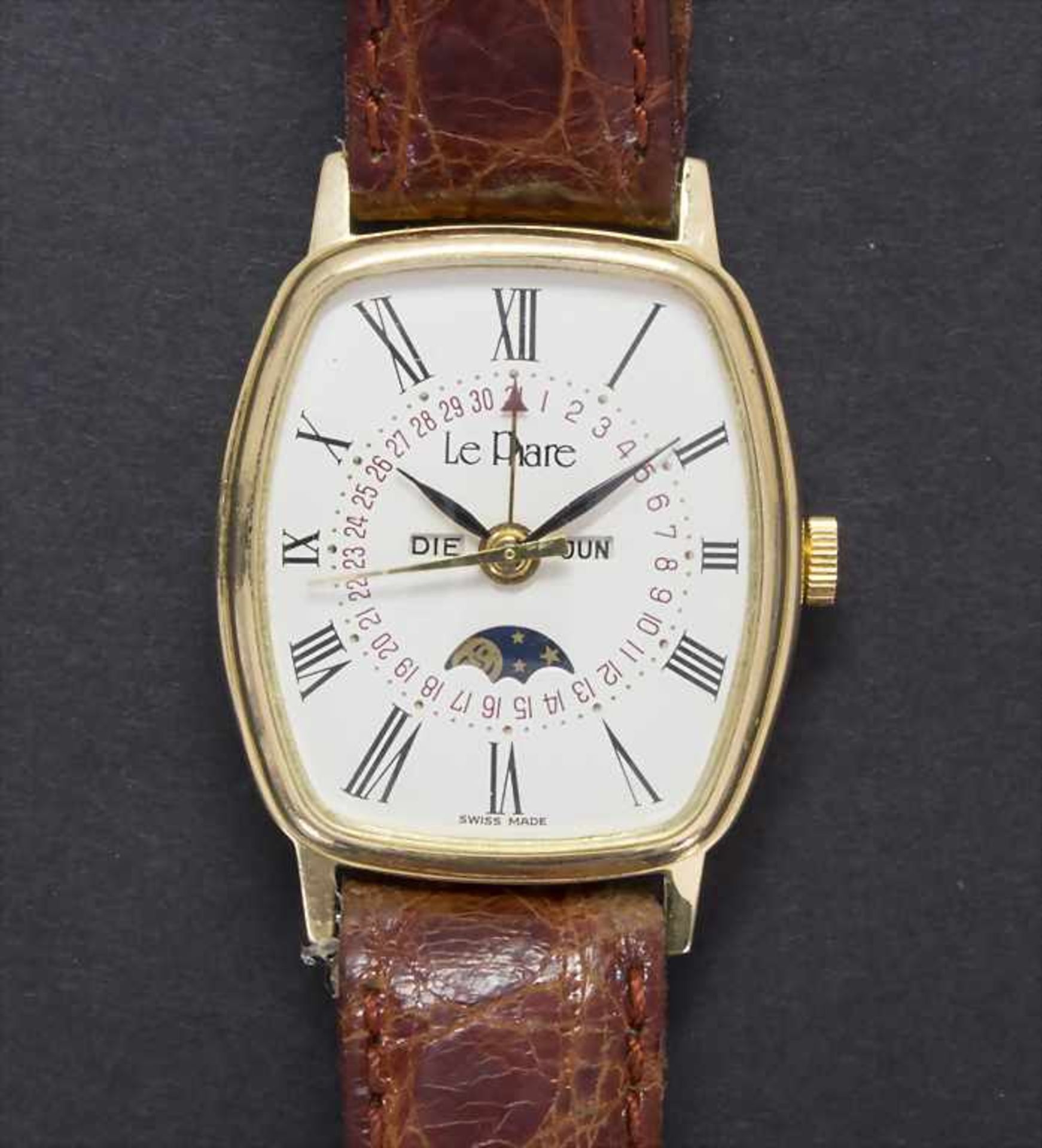 Herrenarmbanduhr mit Kalender / A men's wrist watch, Le Phare, Schweiz, um 2000