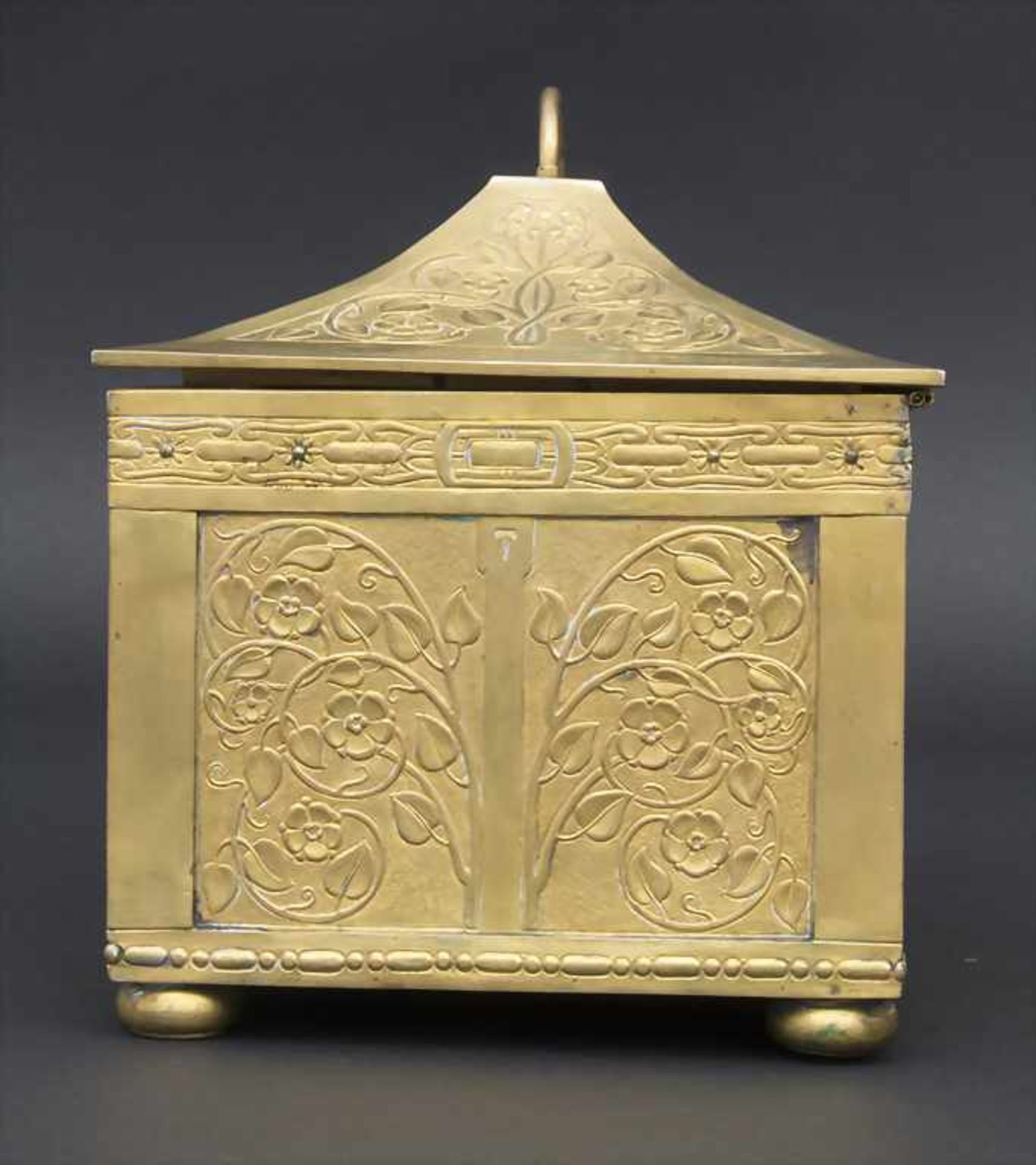 Jugendstil Schmuckschatulle / An Art Nouveau jewellery box, Entwurf wohl Künstlerkolonie - Bild 4 aus 7