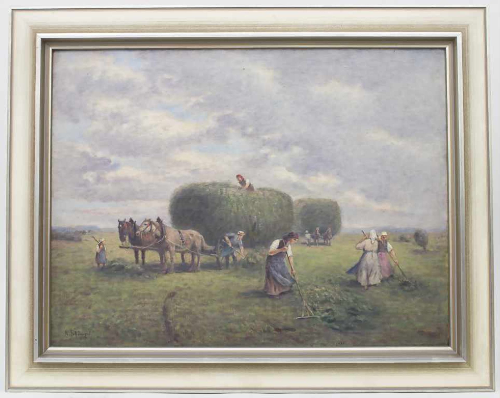 Karl Schünzel (1875-1941), 'Heuernte' / 'Hay harvest'< - Image 2 of 5