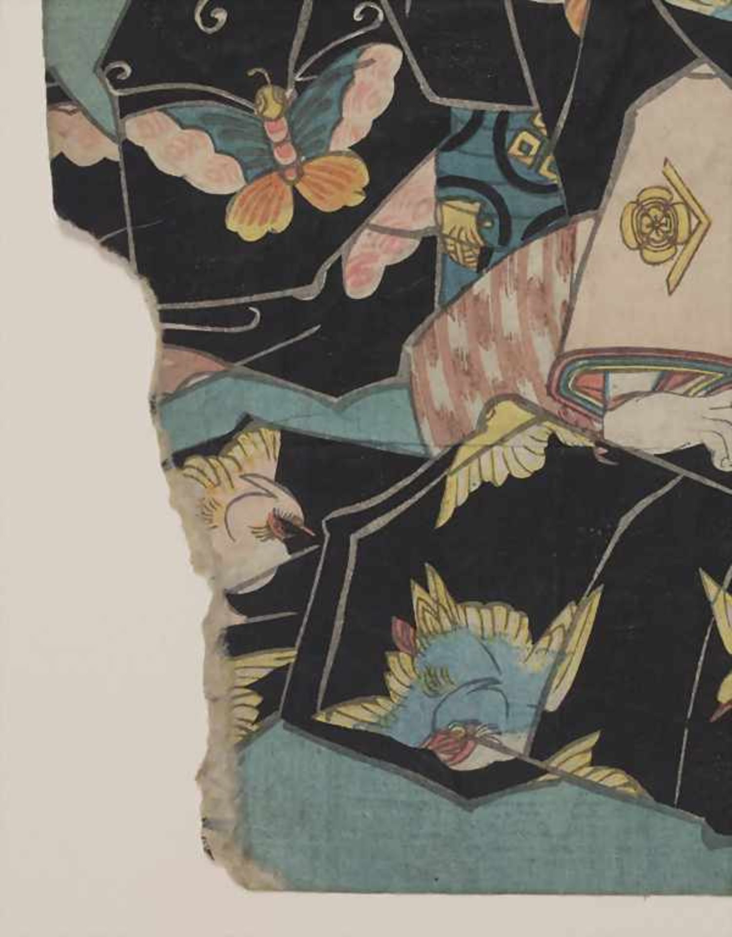 Japanischer Farbholzschnitt 'Samuraigruppe' / 'A samurai group' - Image 2 of 5