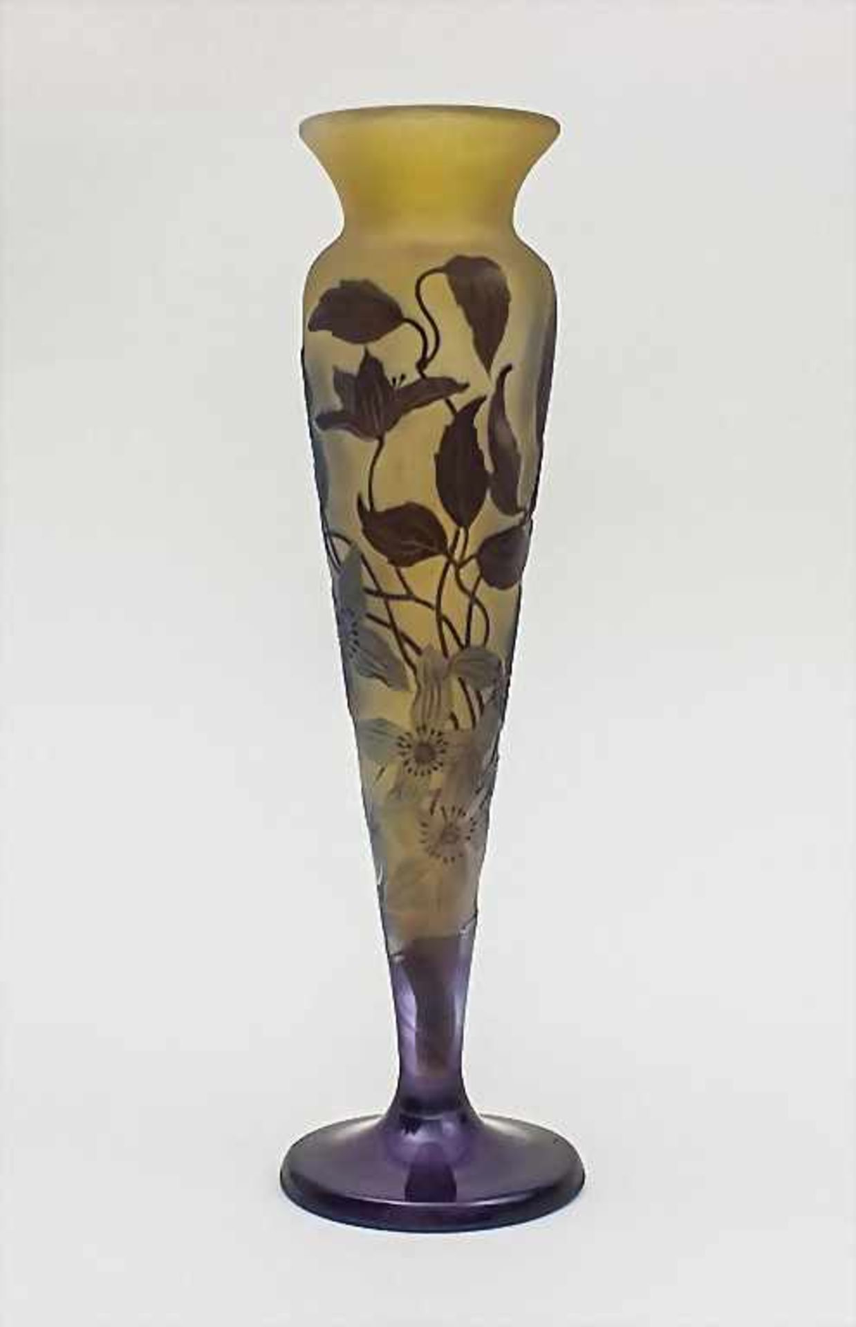 Jugendstil Vase / A Cameo Glass Vase, Emile Gallé, École de Nancy, um 1900<b