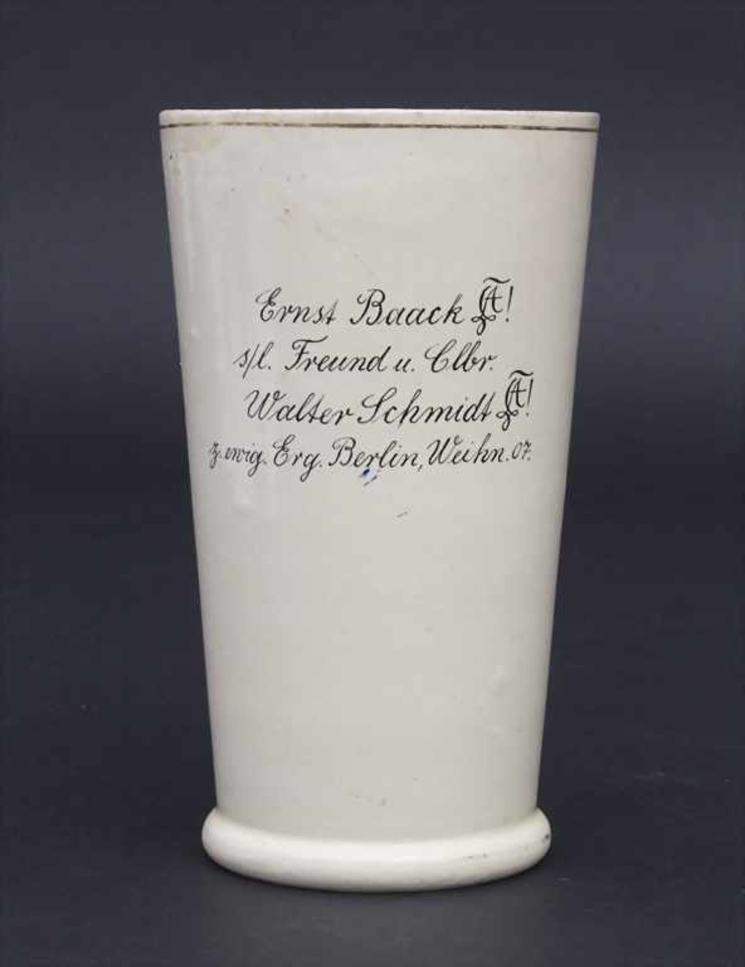 Studentika Becher / A student pottery beaker, Villeroy & Boch, Mettlach, um 1907 - Bild 3 aus 7