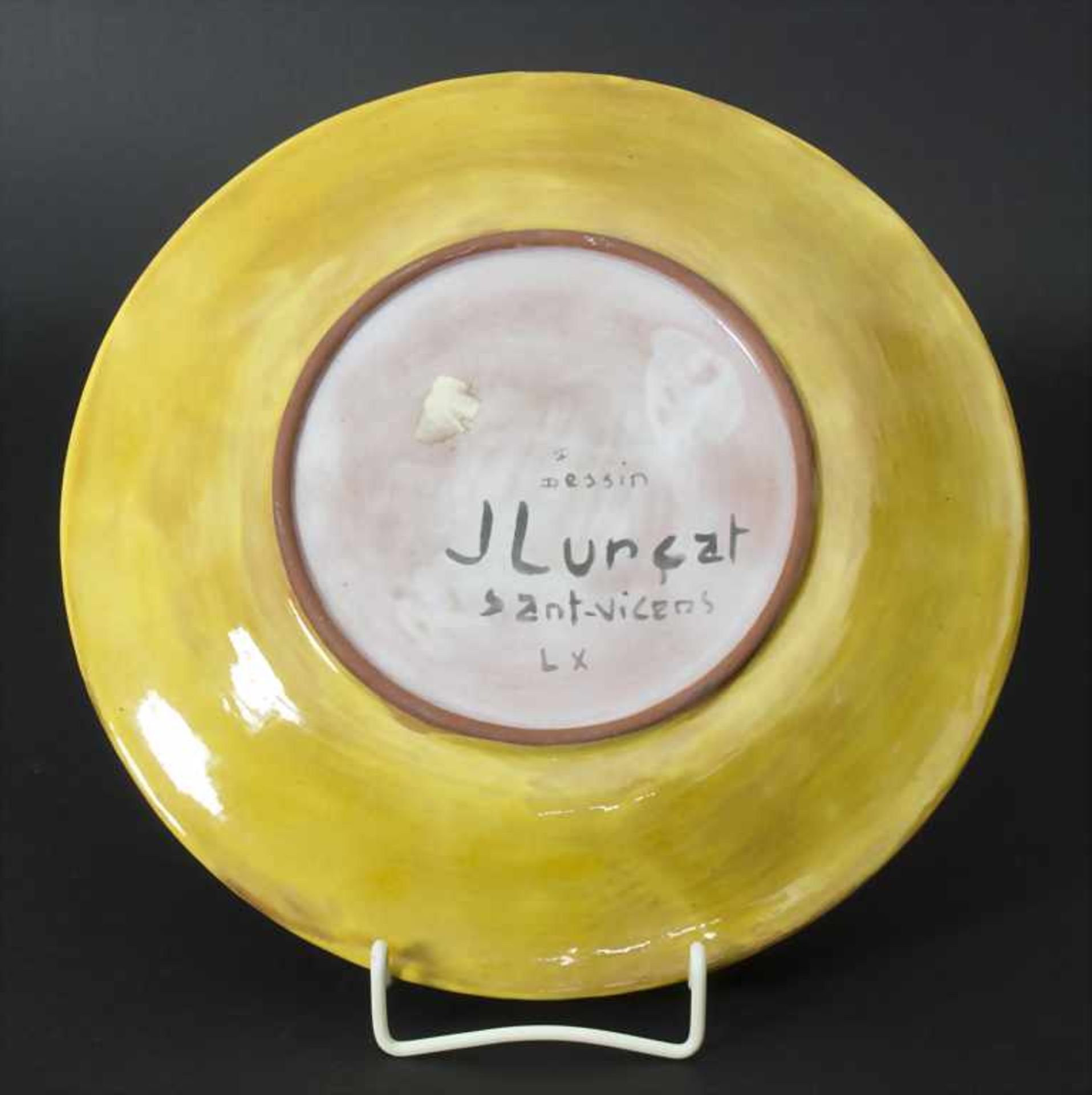 Keramik-Künstlerteller / An artist ceramic plate, Jean Lurcat (Bruyeres 1892-1966 St.-Paul-de- - Bild 2 aus 3