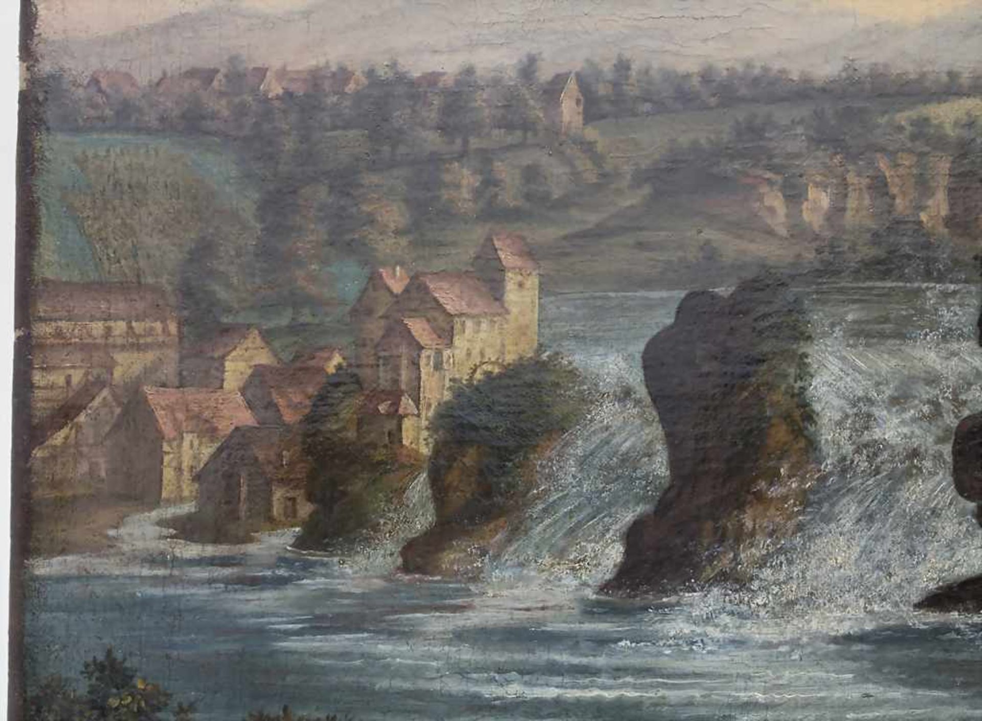 Künstler des 18./19. Jh., 'Der Rheinfall bei Schaffhausen mit Figurenstaffage' / 'The Schaffhausen - Image 4 of 8