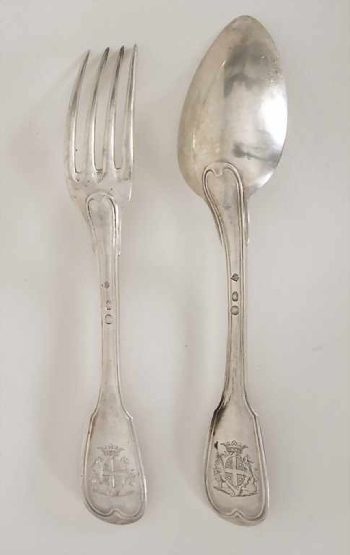 Restbesteck / 8 pieces of silver cutlery, Paris, um 1800 - Bild 5 aus 6