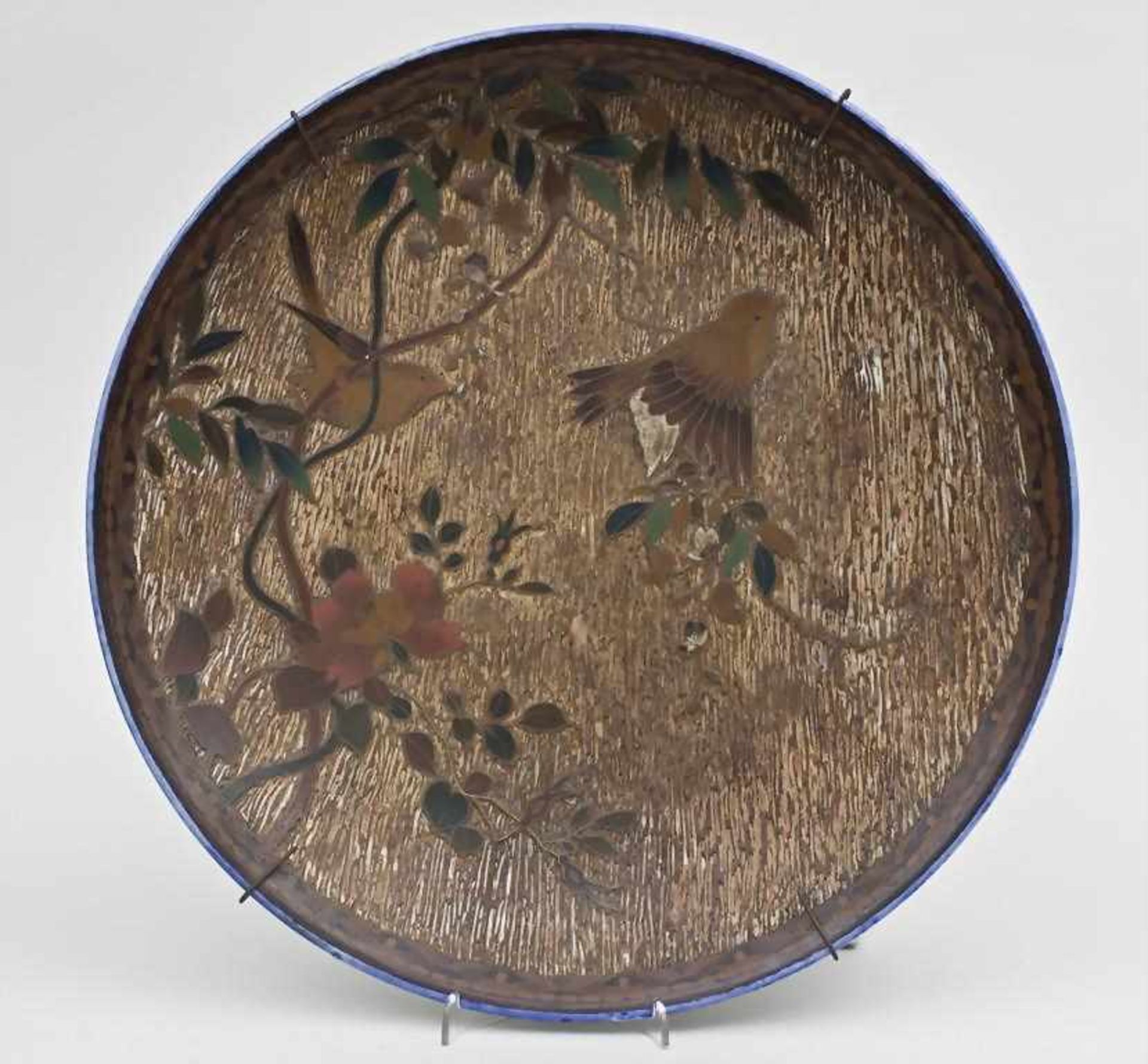 Porzellan-Cloisonné Zierteller/Adornment Platter, Imari, Japan, um 1875<