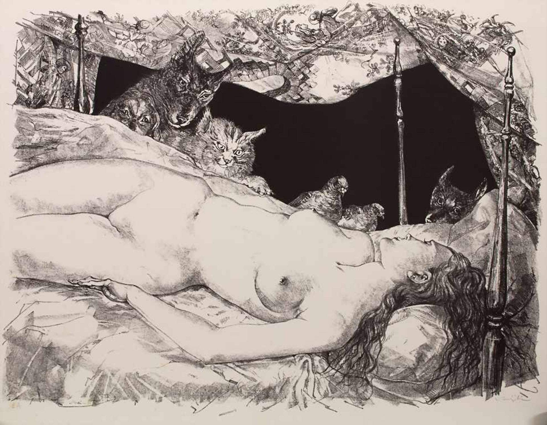 Tsuguharu Foujita (1886-1968), Weiblicher Akt 'Der Traum' / A female nude 'The dream'