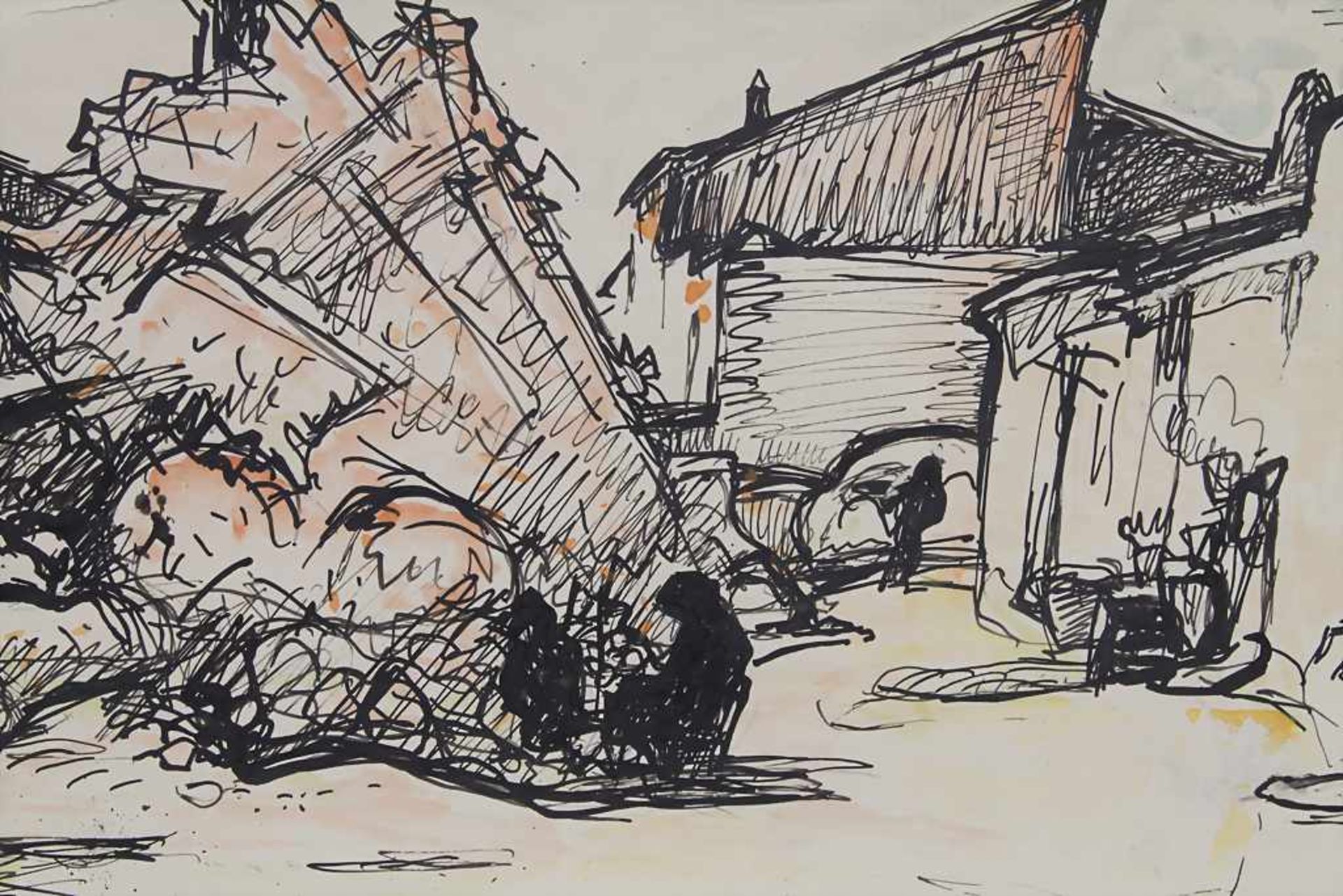 Julius Wolfgang Schulein (1881-1970), 'Kriegsruinen' / 'War ruins' - Bild 3 aus 5