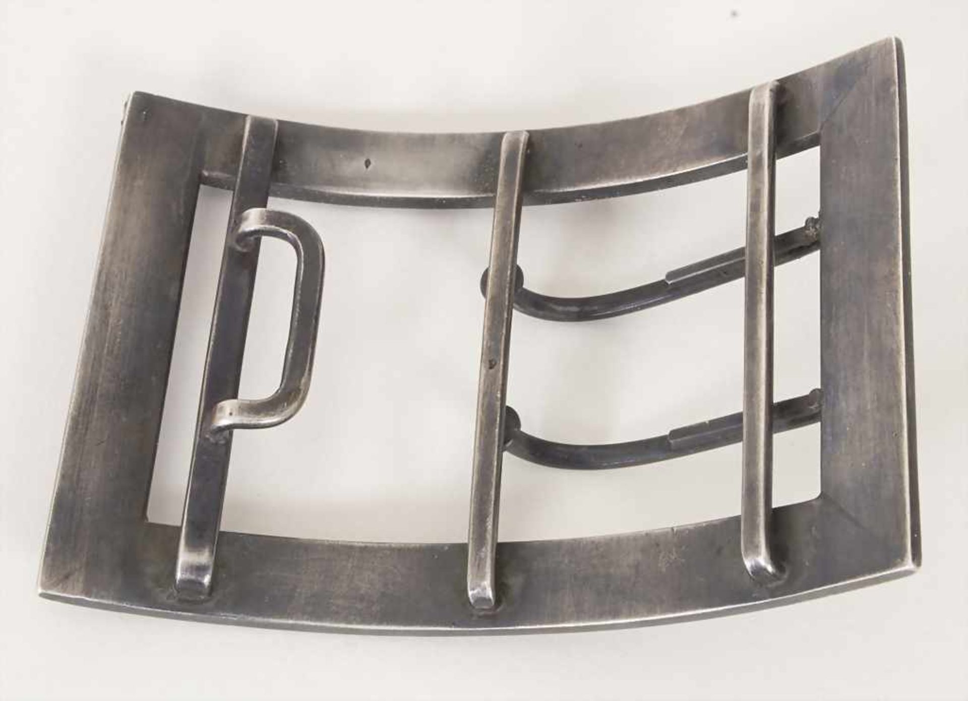 Silber Gürtelschließe / A silver belt buckle, Frankreich, um 1860<b - Image 2 of 2