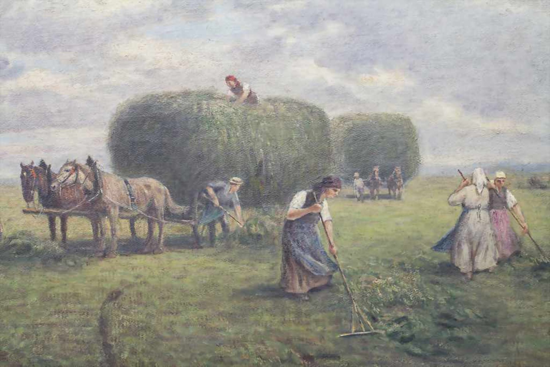 Karl Schünzel (1875-1941), 'Heuernte' / 'Hay harvest'< - Image 4 of 5