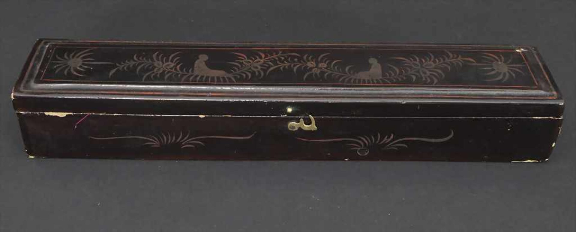 Fächer in originaler Holzschatulle, China, Qing-Dynastie, 18./19. Jh.< - Bild 5 aus 16