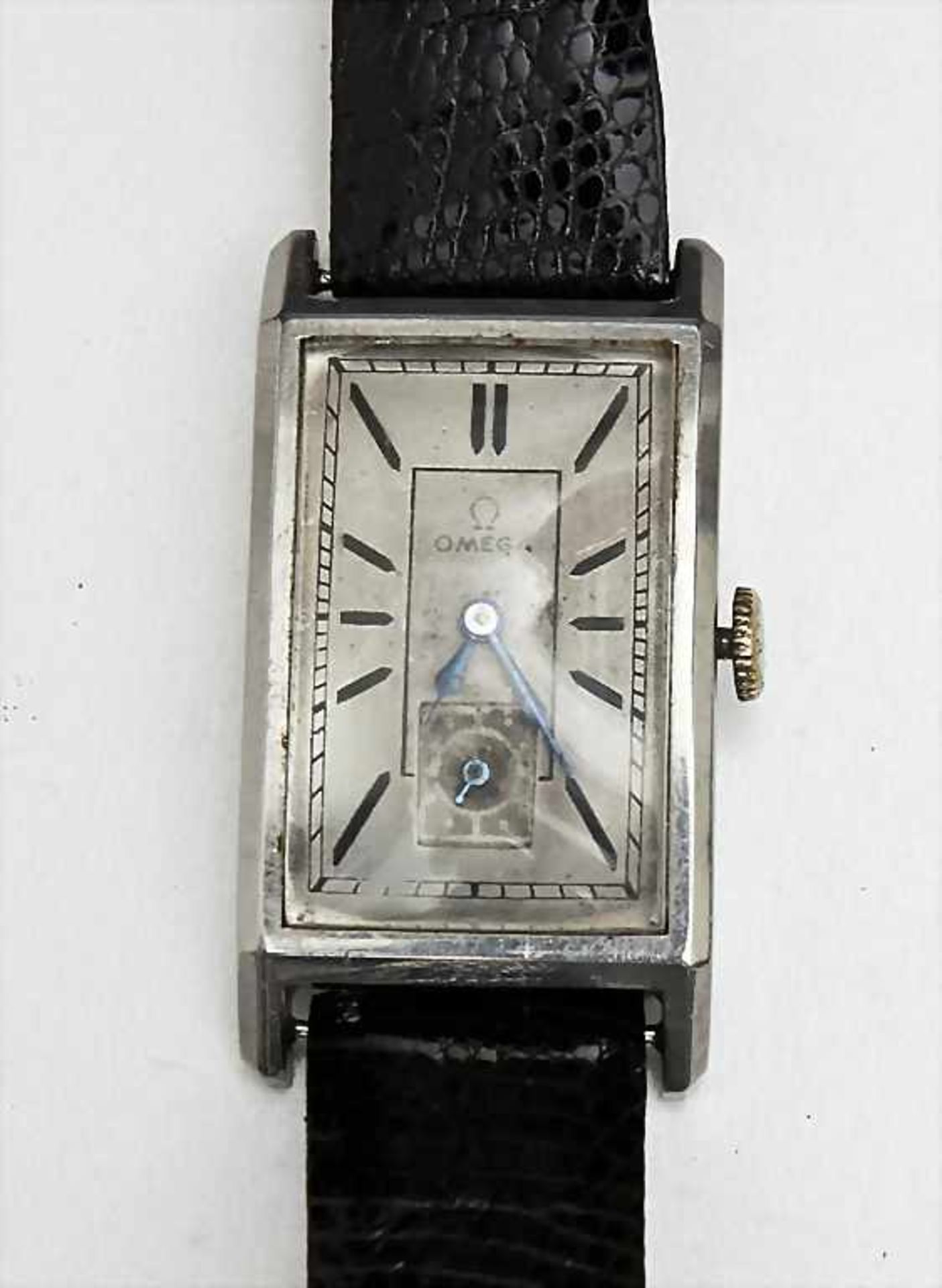 Art Déco-Herrenarmbanduhr, Omega, Schweiz um 1935<