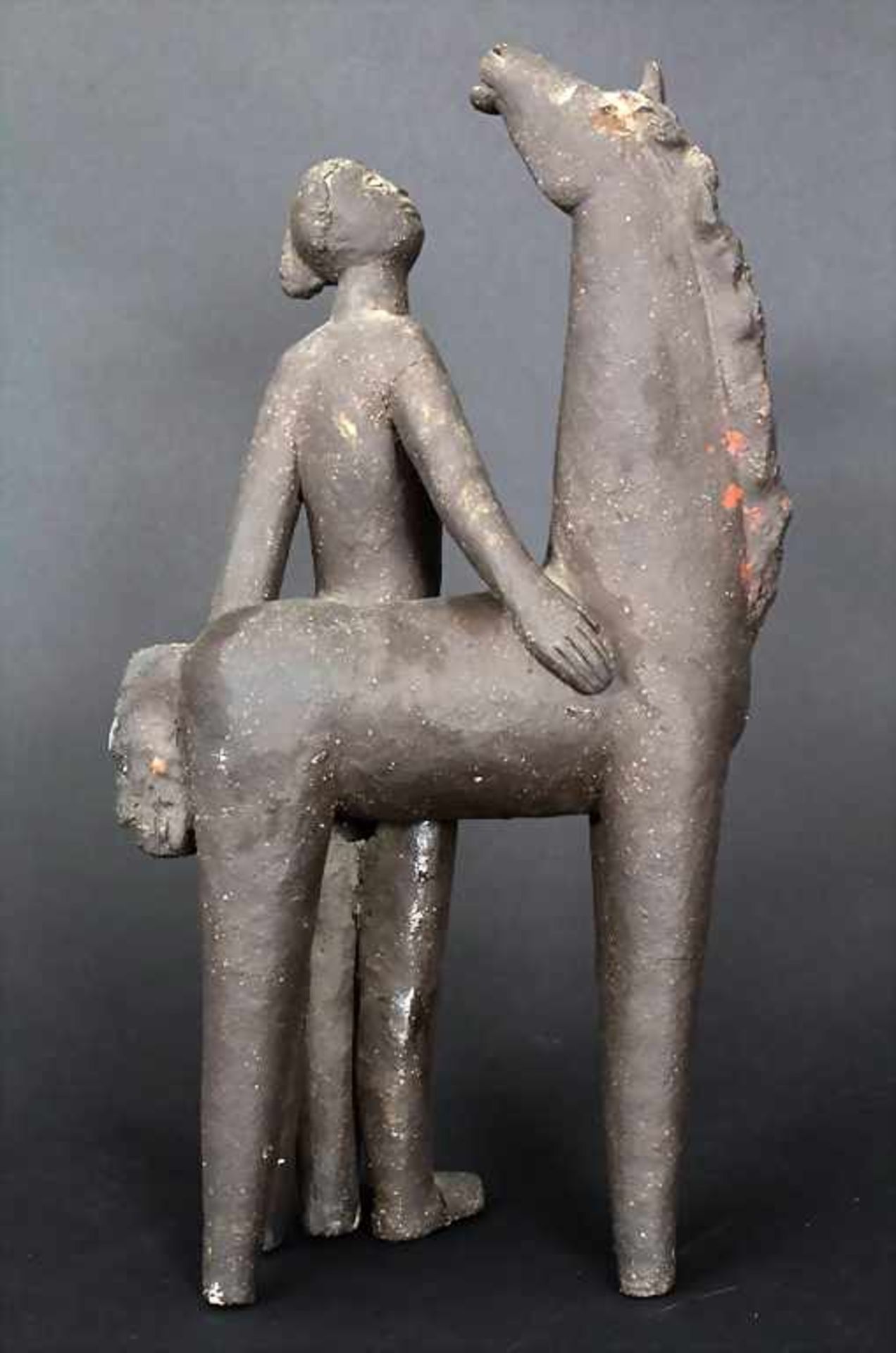 Walter Seidel (*1950) (Zuschreibung), Figurengruppe 'Mädchen mit Pferd' / A figural group 'Girl - Image 2 of 4