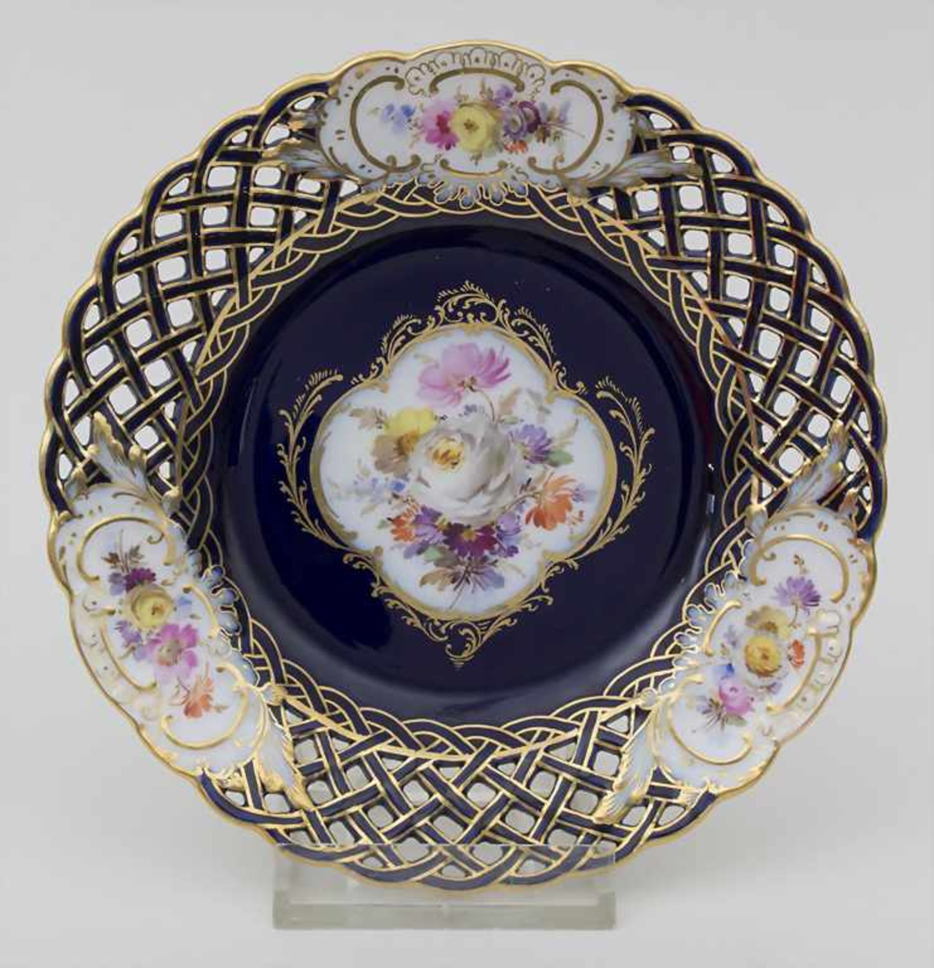 Korb-Teller / A plate, Meissen, 19. Jh.