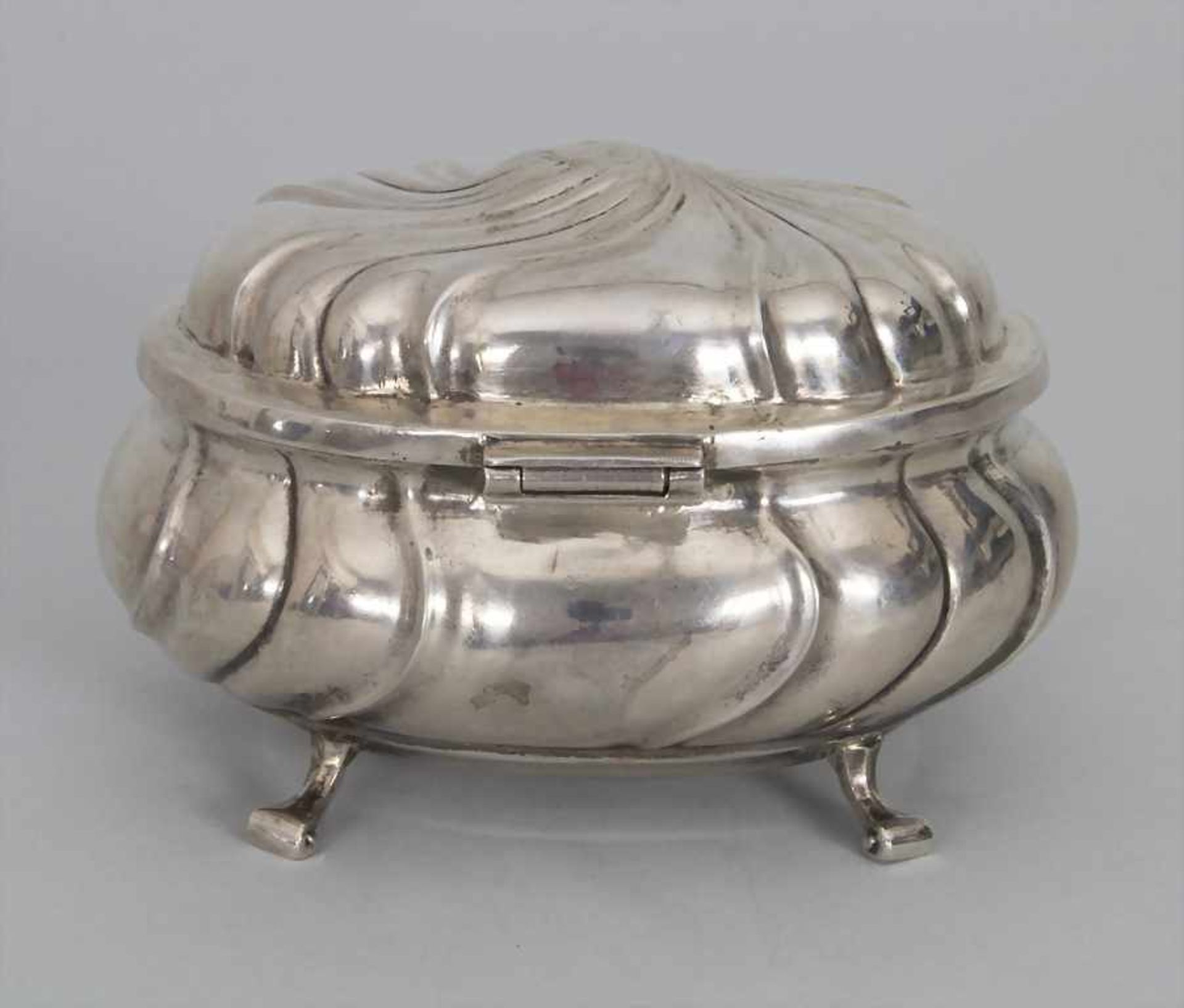 Barock Zuckerdose / A Baroque silver sugar box, Ferdinand Grische, Breslau / Wroclav, 1746- - Bild 3 aus 7