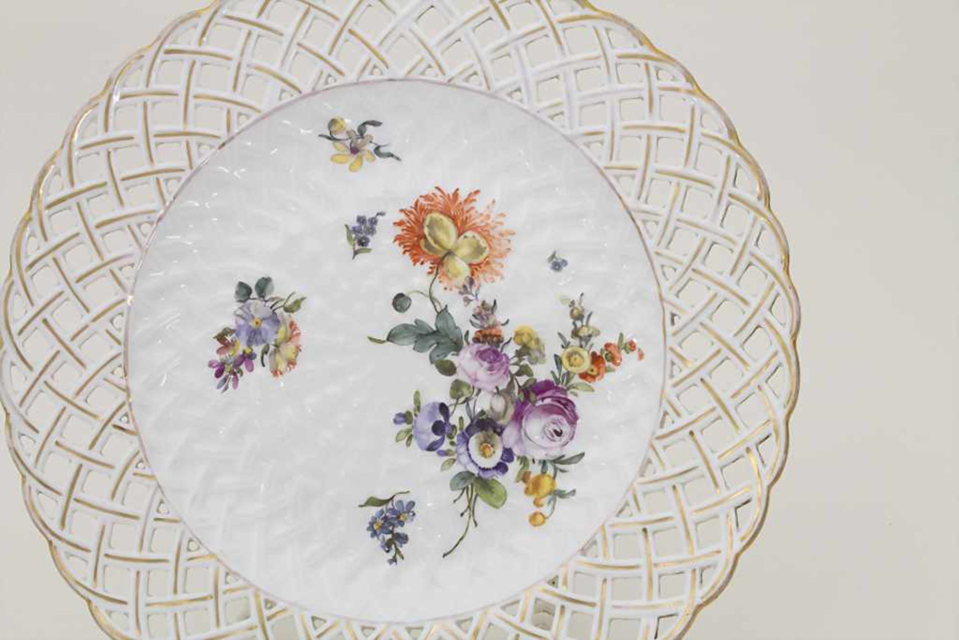 6 Korb-Teller / 6 plates, Meissen, um 1750 - Image 18 of 28