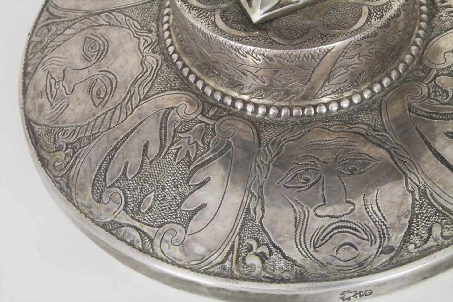 Ziborium / Messkelch / A silver chalice, Pamplona, 18. Jh. - Bild 7 aus 12