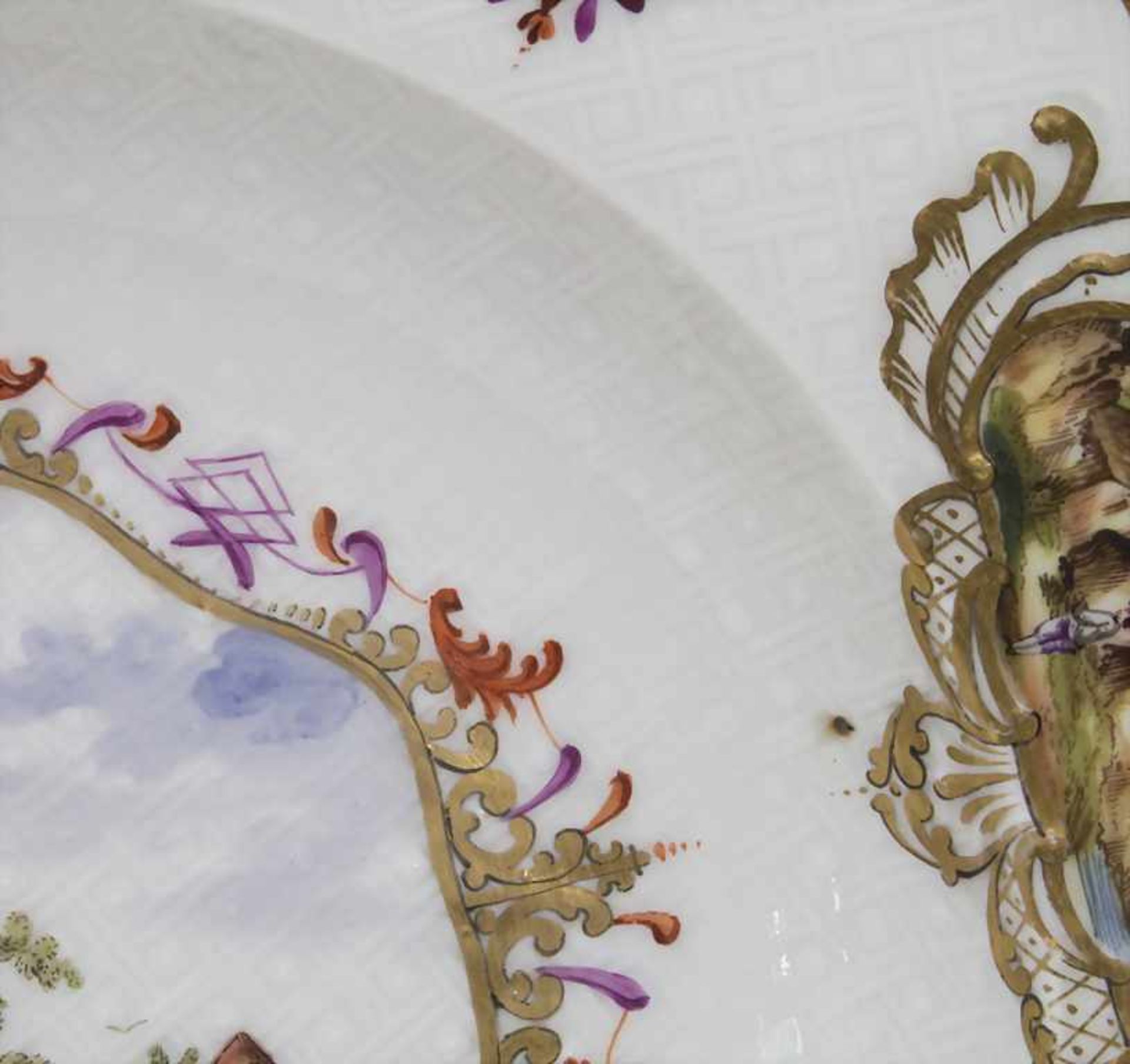 Barock Teller / A Baroque plate, Meissen, 1740-1750 - Bild 4 aus 6