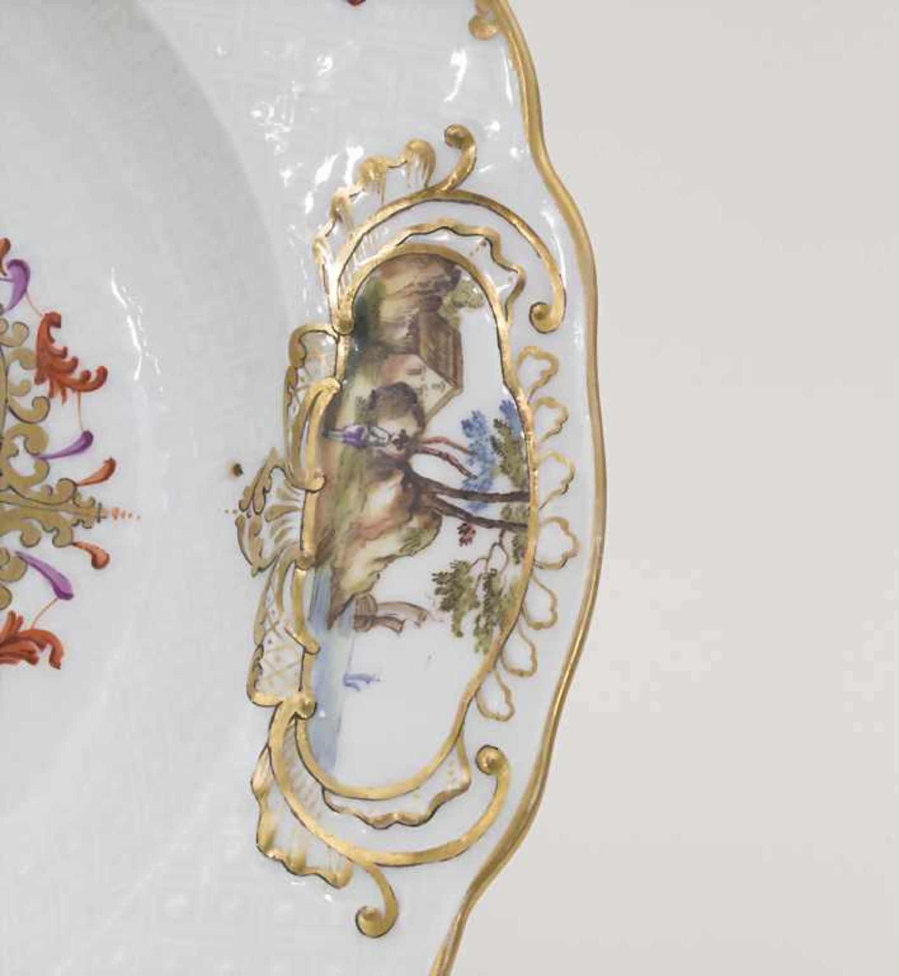 Barock Teller / A Baroque plate, Meissen, 1740-1750 - Bild 3 aus 6