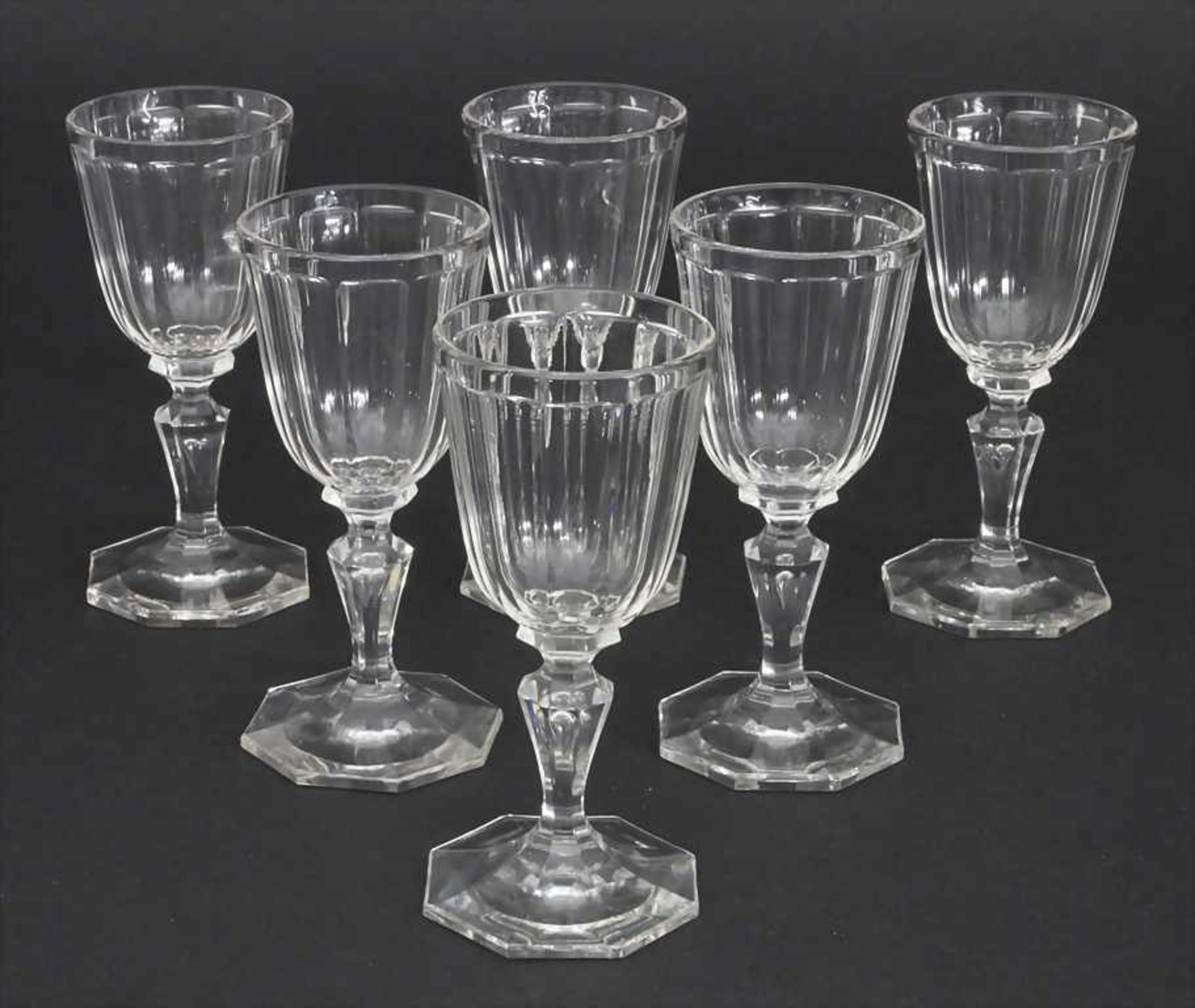 6 Likörgläser / 8 liqueur glasses, J. & L. Lobmeyr, Wien, um 1900<b