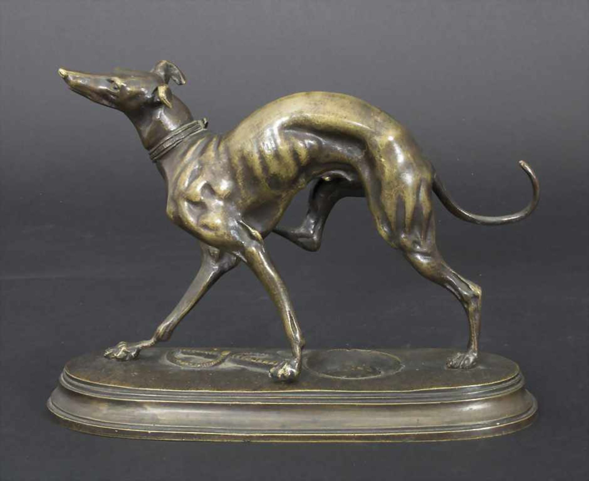 Französischer Bildhauer des 19. Jh., 'Hund (Dobermann)'<