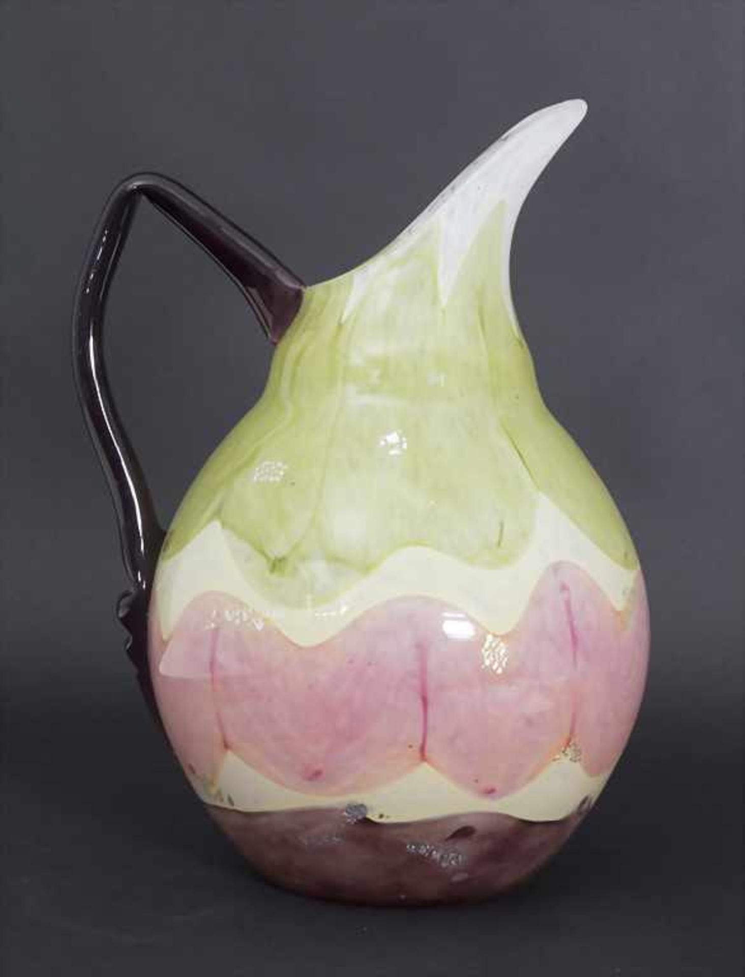 Große Art Déco Henkelkrugvase, Verreries Schneider, Epinay/Seine, um 1925<b - Image 3 of 7