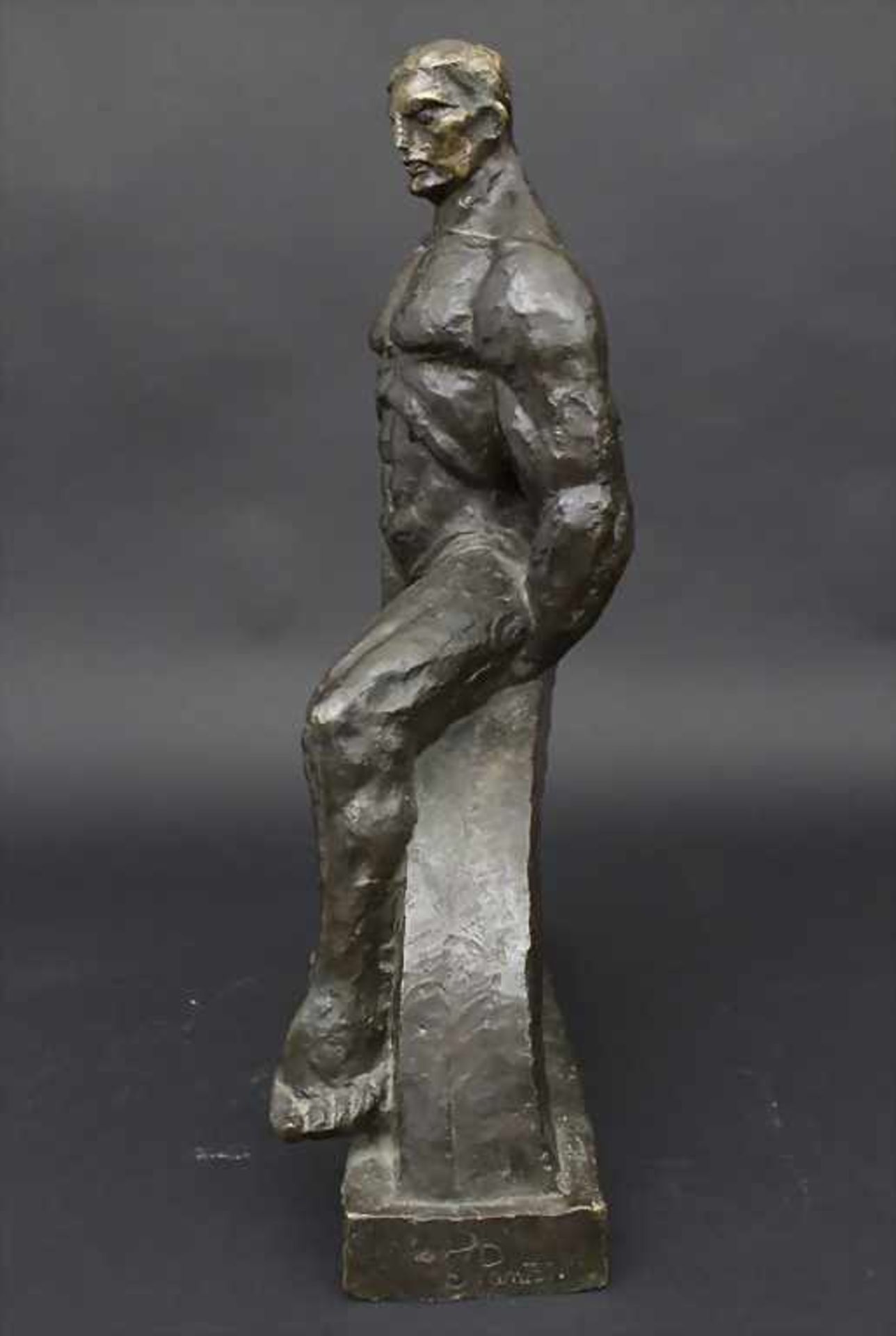 Art Dèco-Skulptur, 'Kraftakt', Pantzi J., um 1925< - Image 3 of 6