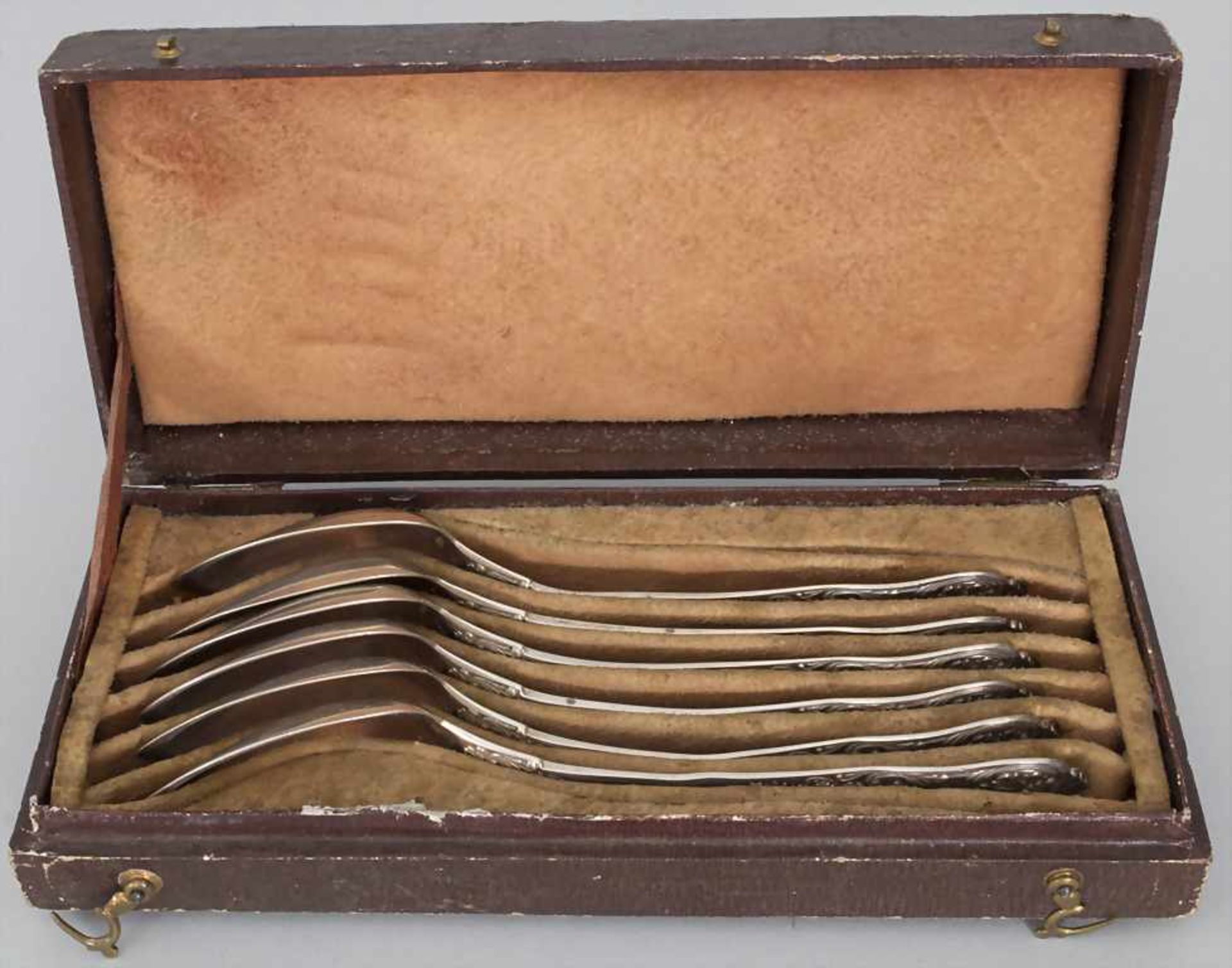 6 Teelöffel / 6 silver tea spoons, J. Bourdon, Paris, nach 1819< - Bild 4 aus 5