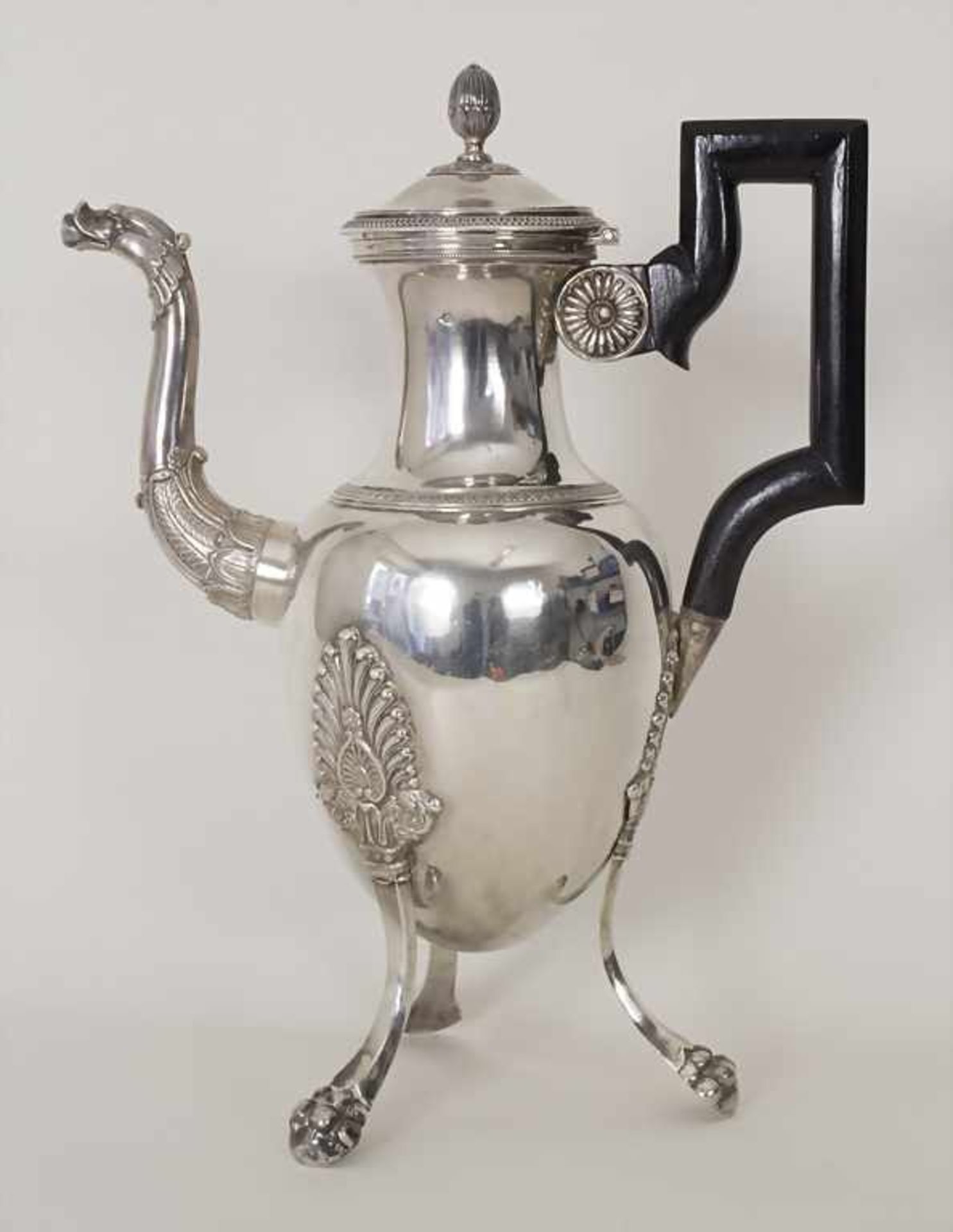 Empire Kanne / A silver Empire coffee pot, Rhone / Lyon, nach 1819