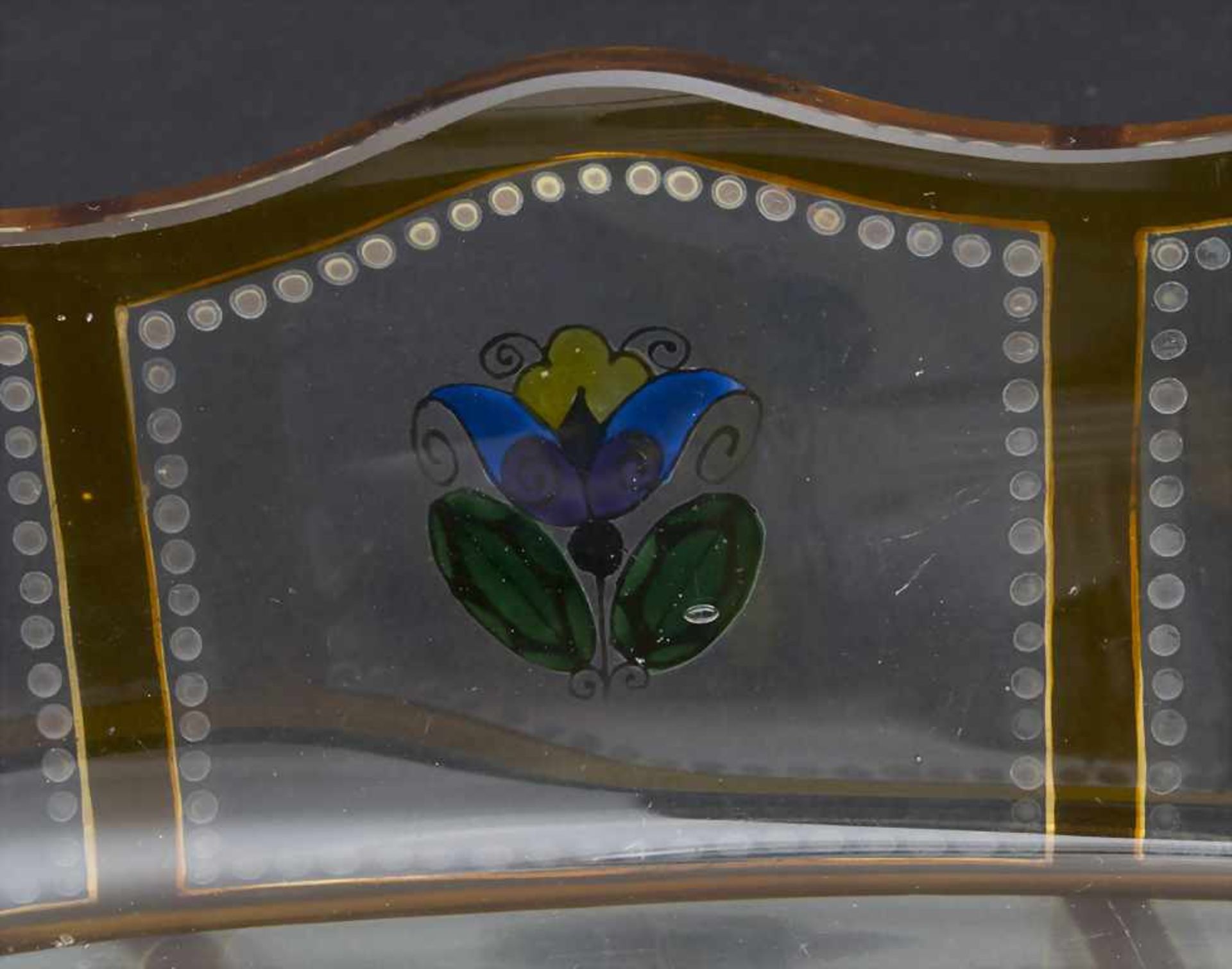 Jugendstil Schale mit Transparentemaildekor / An Art Nouveau bowl with transparent enamel decor, - Image 5 of 5