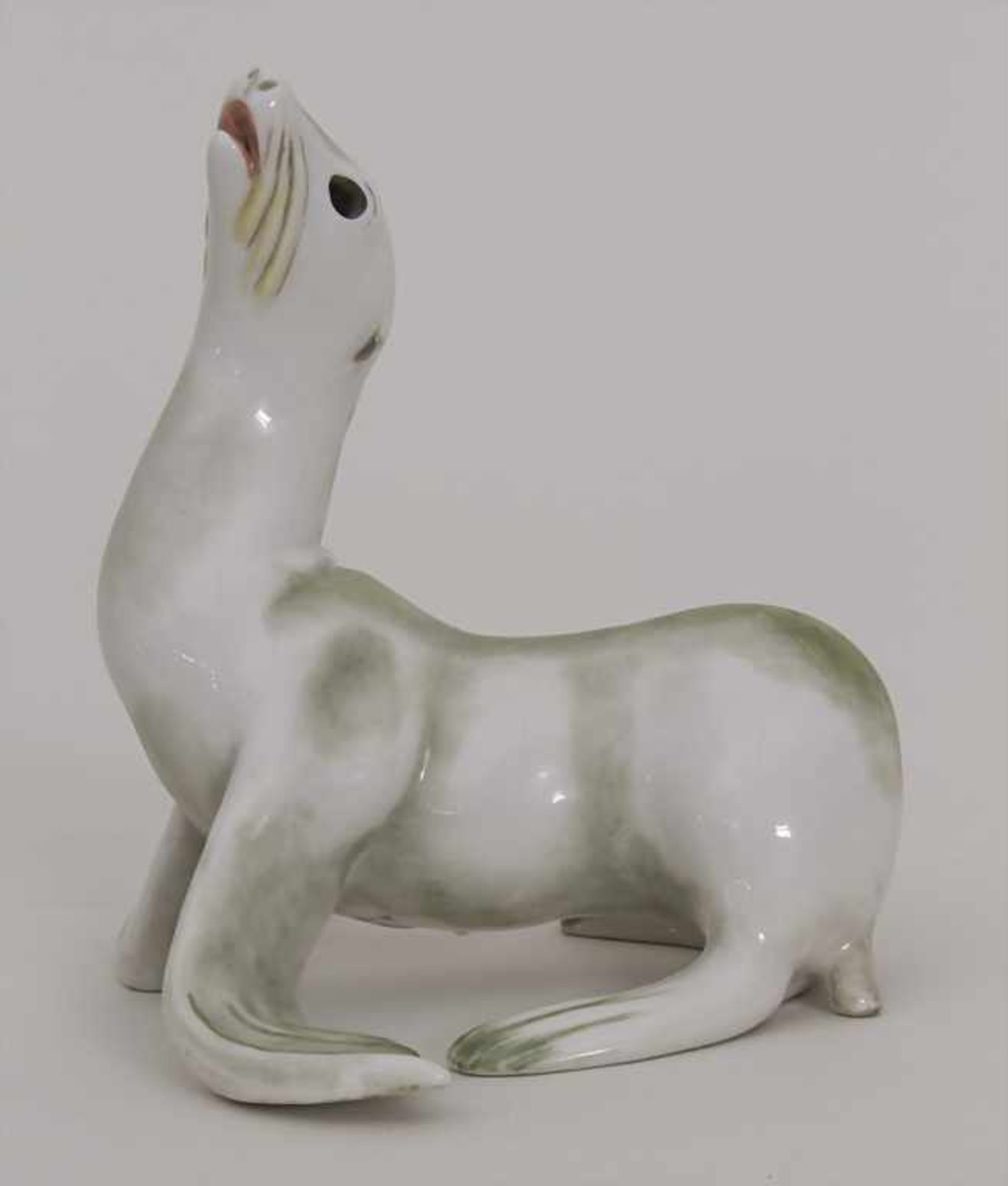 Art Déco Tierplastik 'Seelöwe / Seehund' / An Art Deco animal sculpture of a sea lion / lion seal,