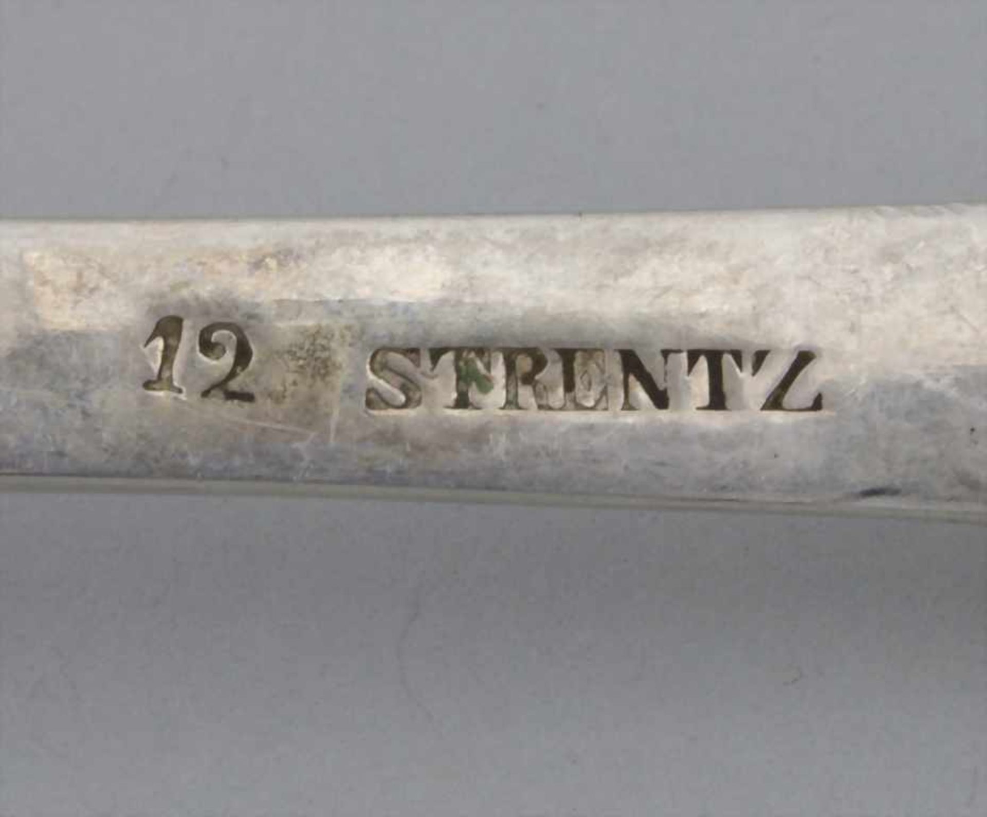 Löffel / A silver spoon, Carl Strentz, Greifswald, um 1860< - Bild 3 aus 3