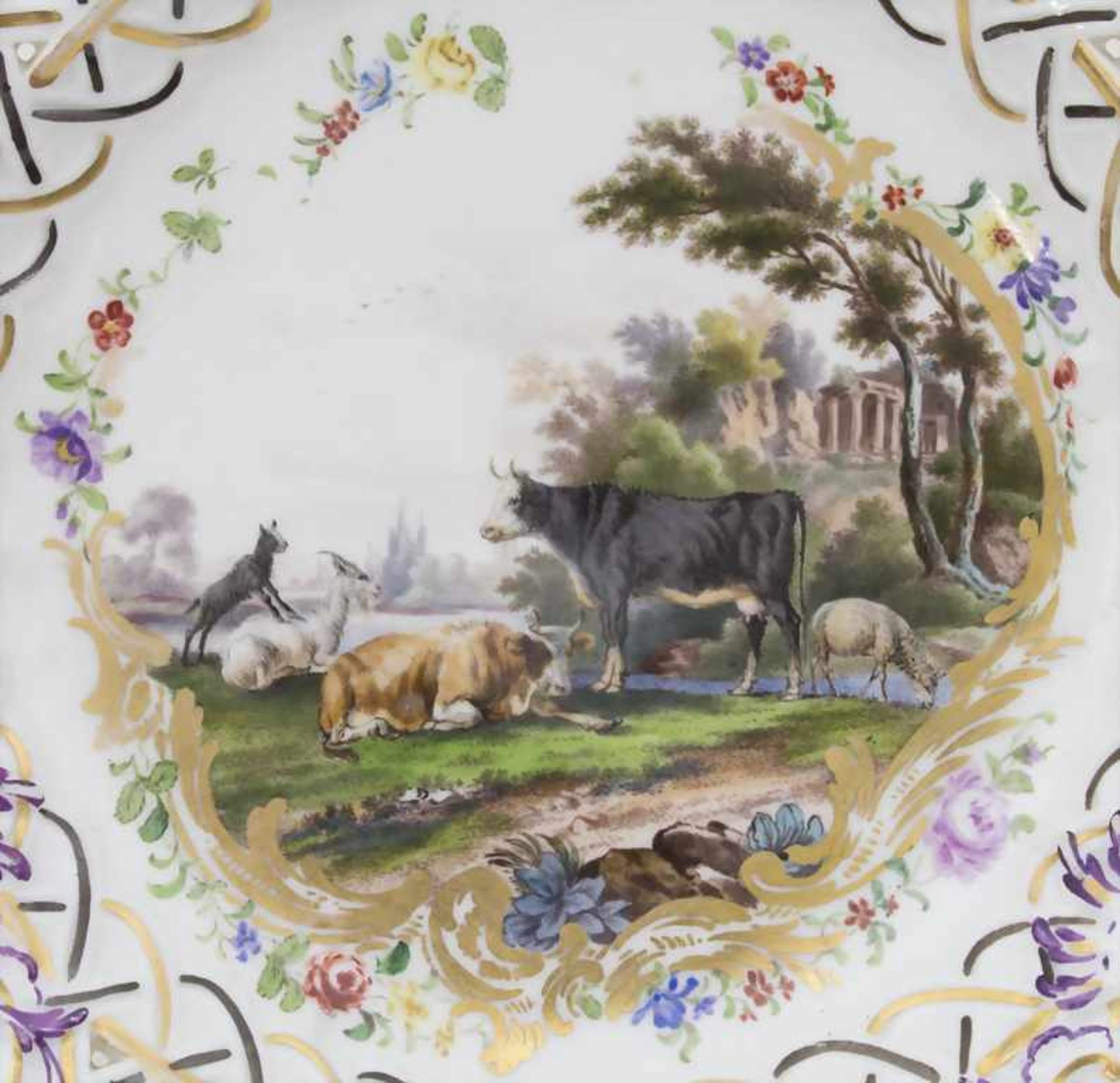 Korb-Teller / A plate, Meissen, um 1780 - Image 2 of 5