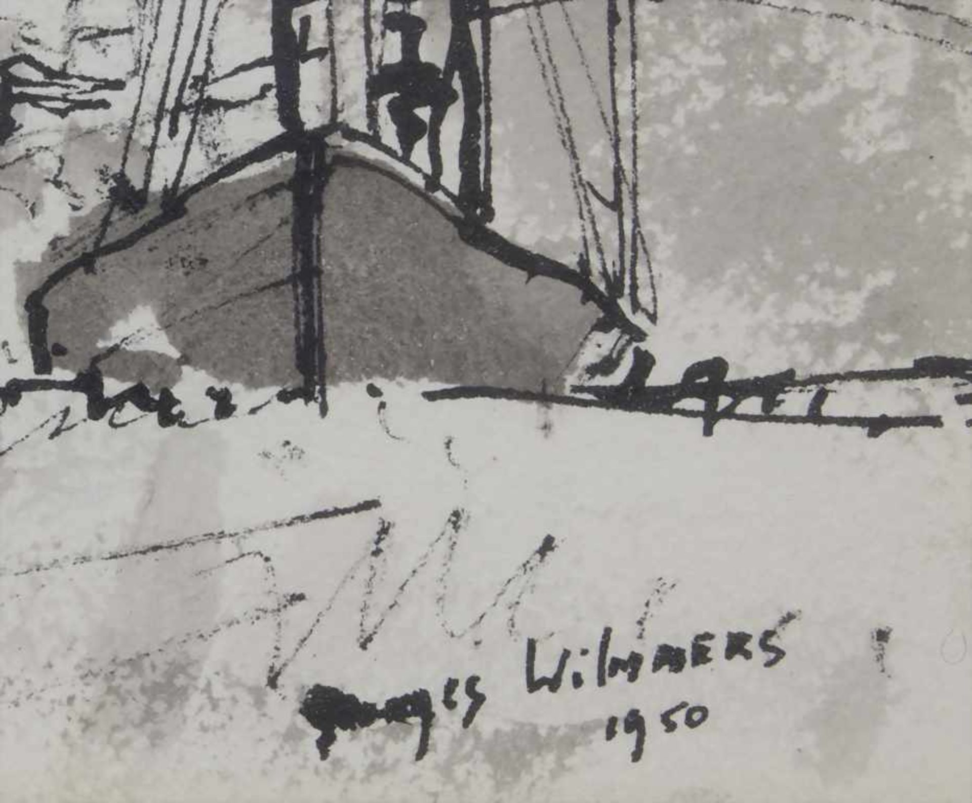Wilmmers P., Hafenansicht, 1950 - Bild 3 aus 4