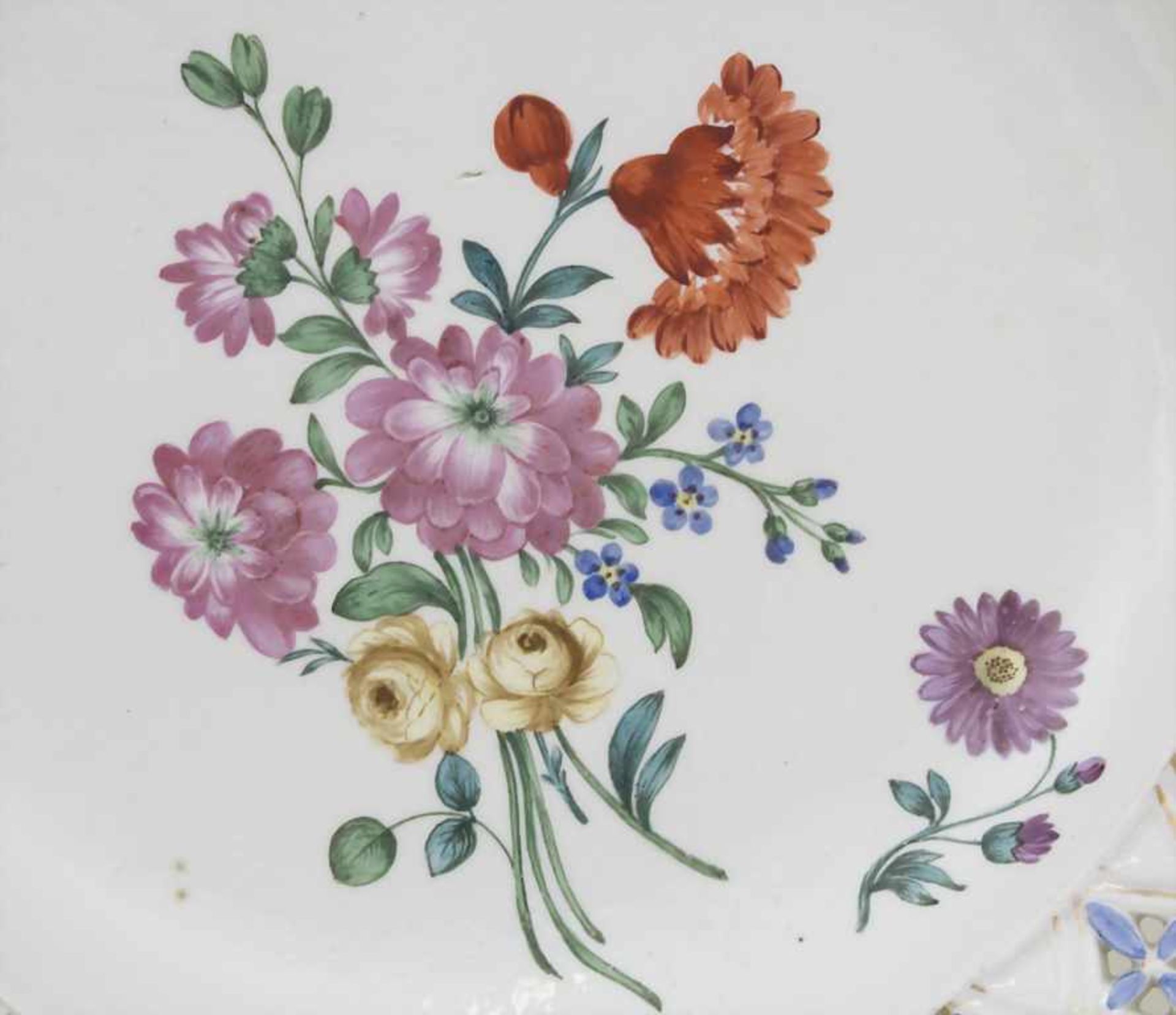 Teller / A plate, Höchst, um 1770< - Bild 2 aus 5