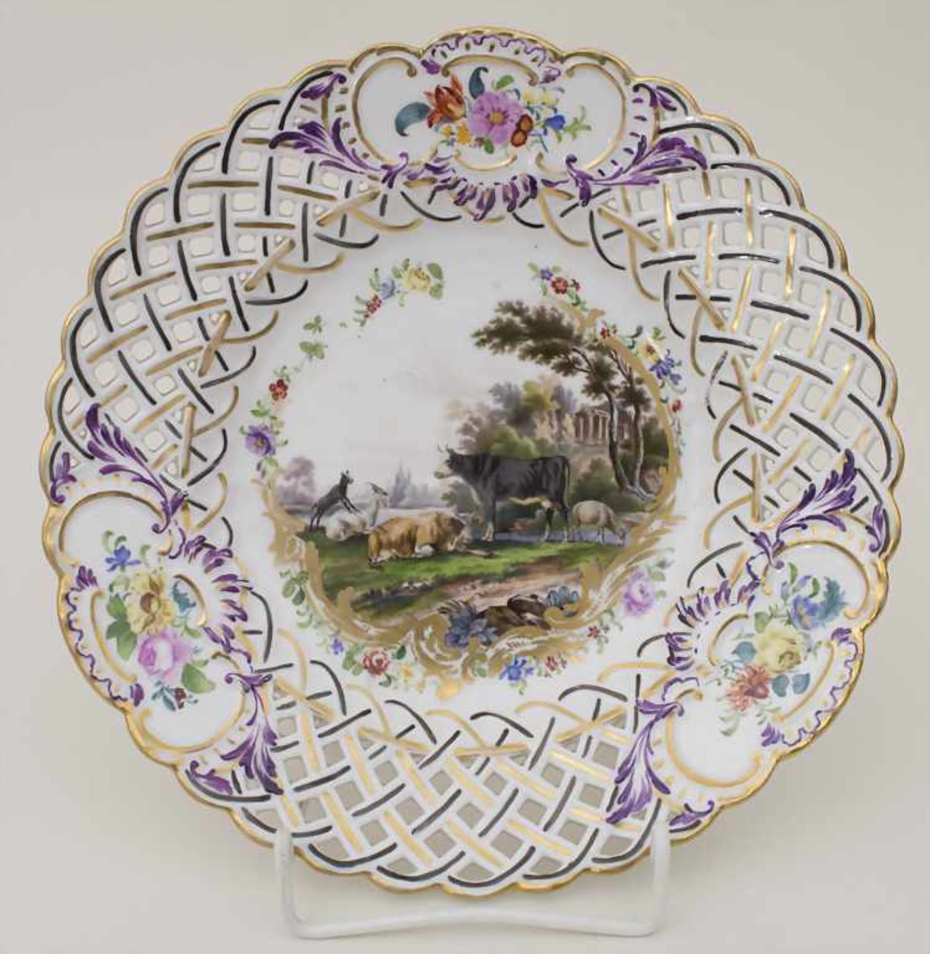 Korb-Teller / A plate, Meissen, um 1780