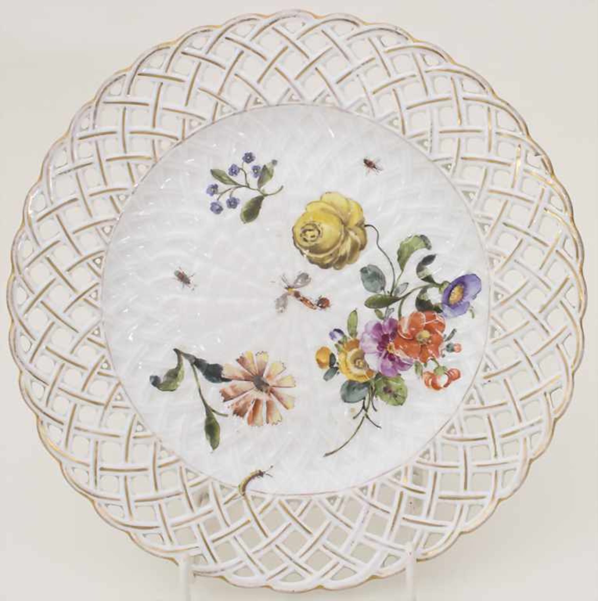 6 Korb-Teller / 6 plates, Meissen, um 1750 - Bild 2 aus 28