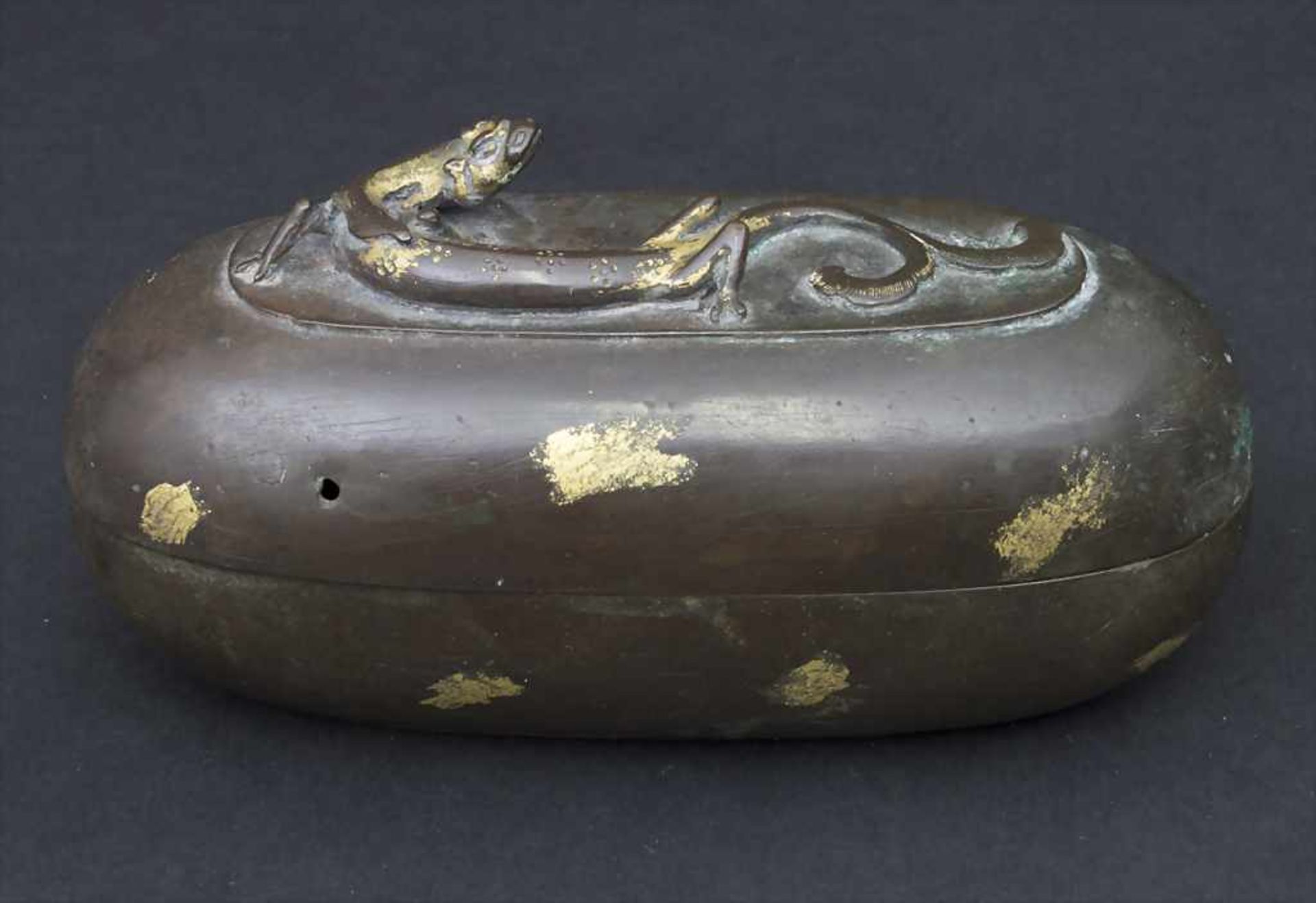 Goldsplash-Deckeldose, China, Qing-Dynastie, 17./18. Jh. - Image 2 of 5