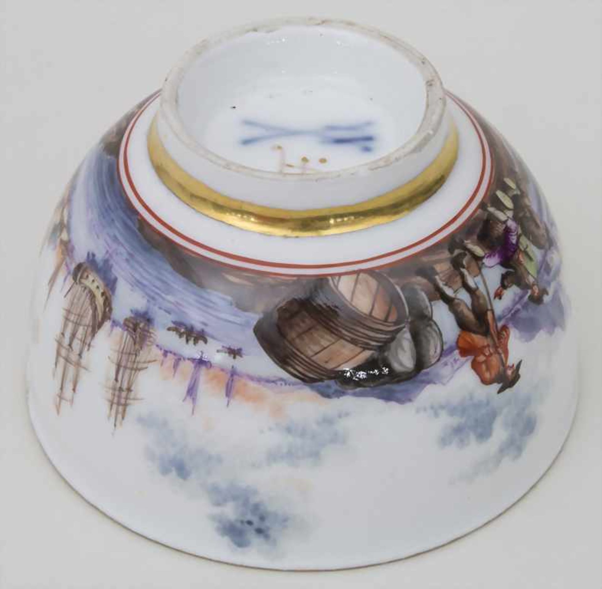 Koppchen mit Unterschale / A tea cup and saucer, Meissen, um 1735 - Bild 9 aus 11